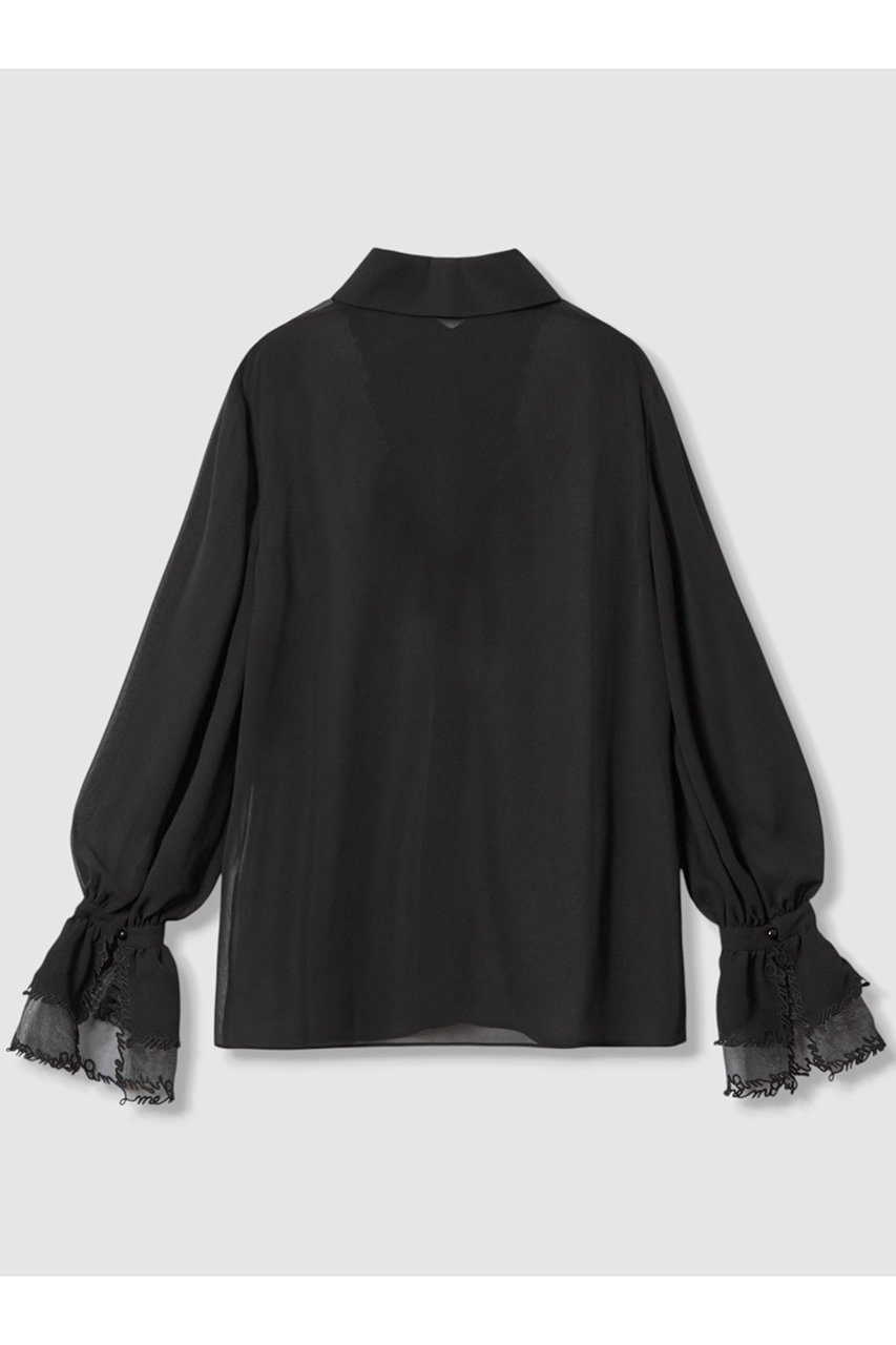 【アルアバイル/allureville】の【LOULOU WILLOUGHBY】レタード刺繍ブラウス 人気、トレンドファッション・服の通販 founy(ファニー) 　ファッション　Fashion　レディースファッション　Fashion for Women　トップス・カットソー　Cut & Sew Tops　シャツ・ブラウス・オフィスカジュアル　Elegant Blouses & Button-Ups　とろみ　Fluid, Flowy Fabric　インナー　Innerwear　オーガンジー　Organza Fabric　カーディガン　Cardigan, Knitwear　シフォン　Chiffon, Lightweight Fabric　ジャケット　Jacket, Outerwear　スリーブ　Sleeve, Long Sleeve / Short Sleeve　バランス　Balance, Style Balance　フリル　Frill, Ruffle　ロング　Long, Long-Length　other-2|ID: prp329100004632809 ipo3291000000035562425
