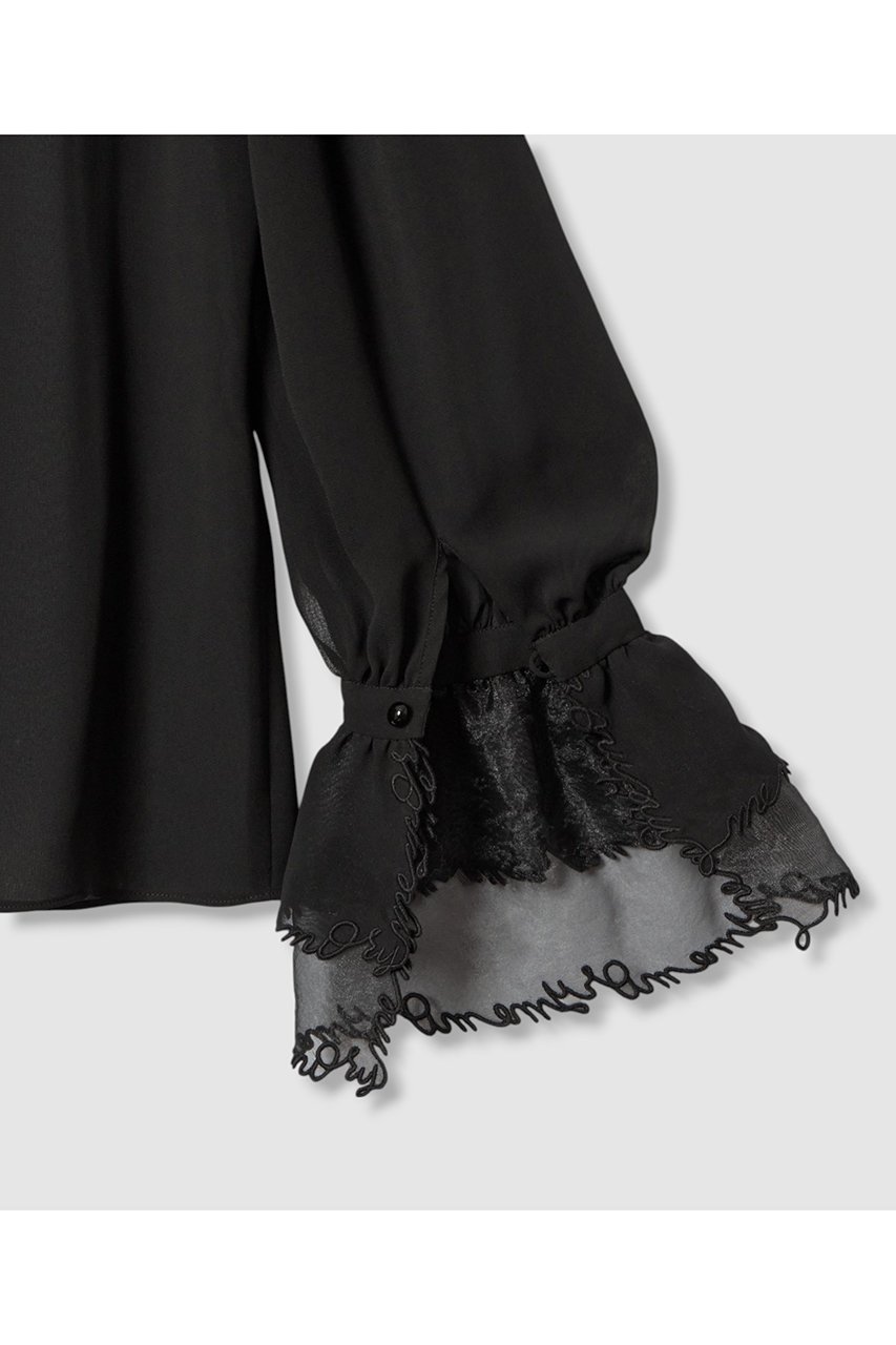 【アルアバイル/allureville】の【LOULOU WILLOUGHBY】レタード刺繍ブラウス 人気、トレンドファッション・服の通販 founy(ファニー) 　ファッション　Fashion　レディースファッション　Fashion for Women　トップス・カットソー　Cut & Sew Tops　シャツ・ブラウス・オフィスカジュアル　Elegant Blouses & Button-Ups　とろみ　Fluid, Flowy Fabric　インナー　Innerwear　オーガンジー　Organza Fabric　カーディガン　Cardigan, Knitwear　シフォン　Chiffon, Lightweight Fabric　ジャケット　Jacket, Outerwear　スリーブ　Sleeve, Long Sleeve / Short Sleeve　バランス　Balance, Style Balance　フリル　Frill, Ruffle　ロング　Long, Long-Length　other-6|ID: prp329100004632809 ipo3291000000035562430