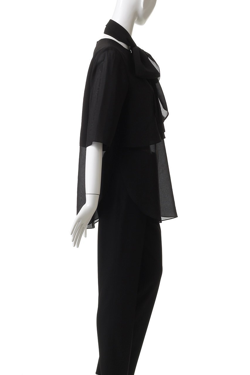 【ドメル/DOMELLE】のオーガンジー ブラウス 人気、トレンドファッション・服の通販 founy(ファニー) 　ファッション　Fashion　レディースファッション　Fashion for Women　トップス・カットソー　Cut & Sew Tops　シャツ・ブラウス・オフィスカジュアル　Elegant Blouses & Button-Ups　2025年　2025　2025-2026秋冬・A/W　Autumn/Winter 2025–26 AW25–26　オーガンジー　Organza Fabric　ショート　Short, Short Length　スリーブ　Sleeve, Long Sleeve / Short Sleeve　バランス　Balance, Style Balance　リボン　Ribbon, Bow　A/W・秋冬　Autumn/Winter　other-3|ID: prp329100004632811 ipo3291000000033341702