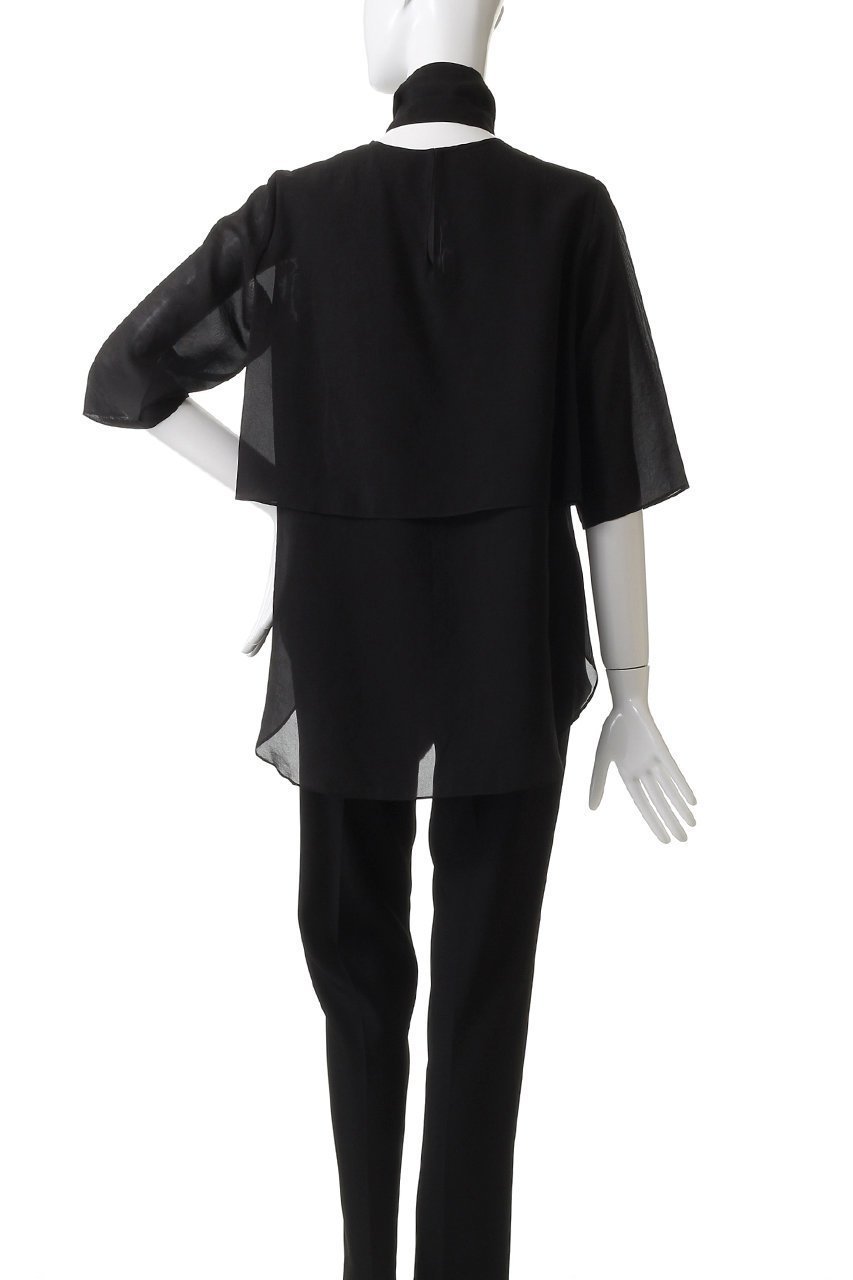 【ドメル/DOMELLE】のオーガンジー ブラウス 人気、トレンドファッション・服の通販 founy(ファニー) 　ファッション　Fashion　レディースファッション　Fashion for Women　トップス・カットソー　Cut & Sew Tops　シャツ・ブラウス・オフィスカジュアル　Elegant Blouses & Button-Ups　2025年　2025　2025-2026秋冬・A/W　Autumn/Winter 2025–26 AW25–26　オーガンジー　Organza Fabric　ショート　Short, Short Length　スリーブ　Sleeve, Long Sleeve / Short Sleeve　バランス　Balance, Style Balance　リボン　Ribbon, Bow　A/W・秋冬　Autumn/Winter　other-4|ID: prp329100004632811 ipo3291000000033341703