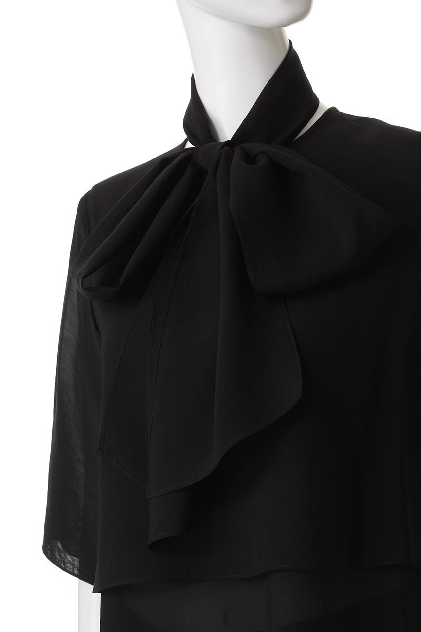 【ドメル/DOMELLE】のオーガンジー ブラウス 人気、トレンドファッション・服の通販 founy(ファニー) 　ファッション　Fashion　レディースファッション　Fashion for Women　トップス・カットソー　Cut & Sew Tops　シャツ・ブラウス・オフィスカジュアル　Elegant Blouses & Button-Ups　2025年　2025　2025-2026秋冬・A/W　Autumn/Winter 2025–26 AW25–26　オーガンジー　Organza Fabric　ショート　Short, Short Length　スリーブ　Sleeve, Long Sleeve / Short Sleeve　バランス　Balance, Style Balance　リボン　Ribbon, Bow　A/W・秋冬　Autumn/Winter　other-5|ID: prp329100004632811 ipo3291000000033341704