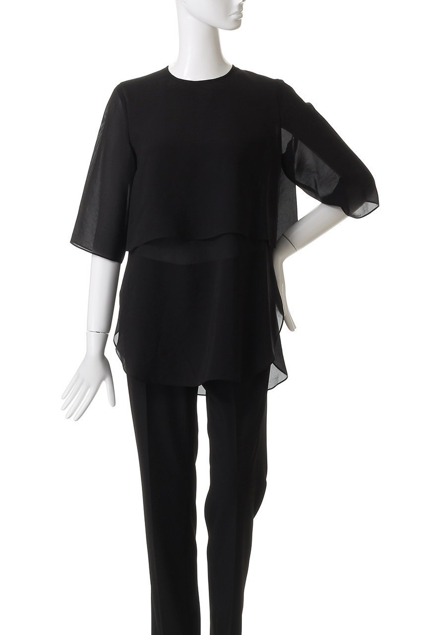 【ドメル/DOMELLE】のオーガンジー ブラウス 人気、トレンドファッション・服の通販 founy(ファニー) 　ファッション　Fashion　レディースファッション　Fashion for Women　トップス・カットソー　Cut & Sew Tops　シャツ・ブラウス・オフィスカジュアル　Elegant Blouses & Button-Ups　2025年　2025　2025-2026秋冬・A/W　Autumn/Winter 2025–26 AW25–26　オーガンジー　Organza Fabric　ショート　Short, Short Length　スリーブ　Sleeve, Long Sleeve / Short Sleeve　バランス　Balance, Style Balance　リボン　Ribbon, Bow　A/W・秋冬　Autumn/Winter　other-6|ID: prp329100004632811 ipo3291000000033341705
