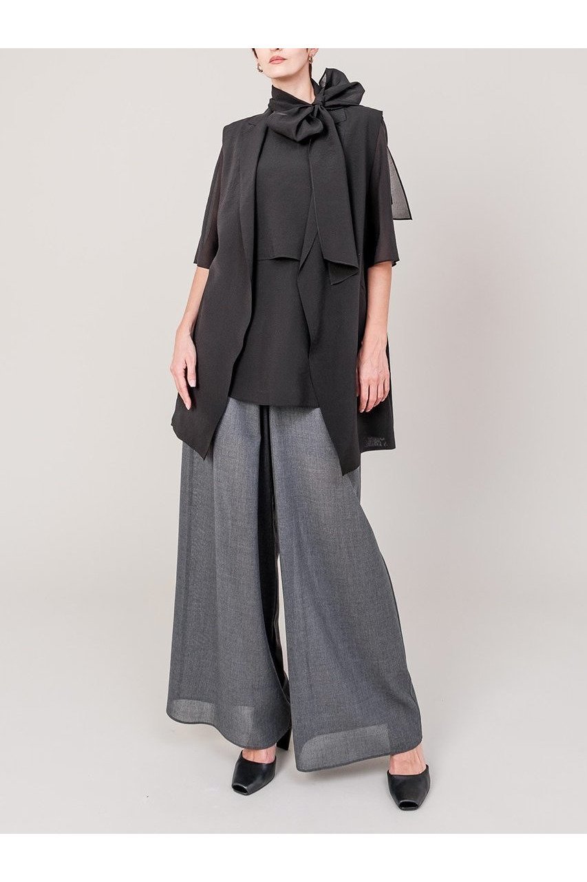 【ドメル/DOMELLE】のオーガンジー ブラウス 人気、トレンドファッション・服の通販 founy(ファニー) 　ファッション　Fashion　レディースファッション　Fashion for Women　トップス・カットソー　Cut & Sew Tops　シャツ・ブラウス・オフィスカジュアル　Elegant Blouses & Button-Ups　2025年　2025　2025-2026秋冬・A/W　Autumn/Winter 2025–26 AW25–26　オーガンジー　Organza Fabric　ショート　Short, Short Length　スリーブ　Sleeve, Long Sleeve / Short Sleeve　バランス　Balance, Style Balance　リボン　Ribbon, Bow　A/W・秋冬　Autumn/Winter　other-7|ID: prp329100004632811 ipo3291000000033341707