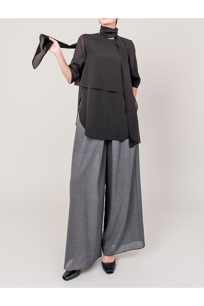 【ドメル/DOMELLE】のオーガンジー ブラウス 人気、トレンドファッション・服の通販 founy(ファニー) 　ファッション　Fashion　レディースファッション　Fashion for Women　トップス・カットソー　Cut & Sew Tops　シャツ・ブラウス・オフィスカジュアル　Elegant Blouses & Button-Ups　2025年　2025　2025-2026秋冬・A/W　Autumn/Winter 2025–26 AW25–26　オーガンジー　Organza Fabric　ショート　Short, Short Length　スリーブ　Sleeve, Long Sleeve / Short Sleeve　バランス　Balance, Style Balance　リボン　Ribbon, Bow　A/W・秋冬　Autumn/Winter　other-8|ID: prp329100004632811 ipo3291000000033341710