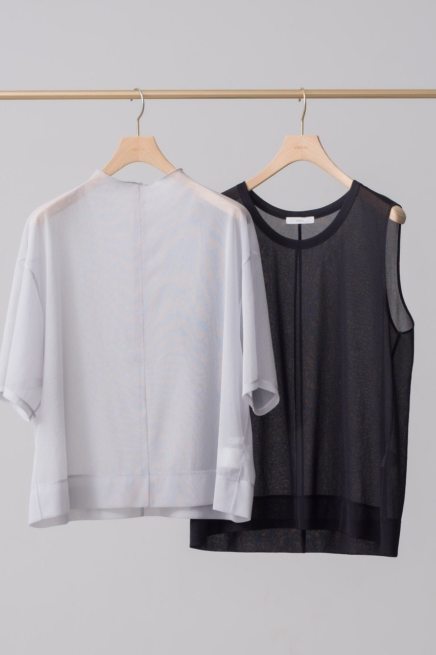 【エブール/ebure】の【店舗限定】シアーストレッチ タンクトップブラウス 人気、トレンドファッション・服の通販 founy(ファニー) 　ファッション　Fashion　レディースファッション　Fashion for Women　トップス・カットソー　Cut & Sew Tops　キャミソール&ノースリーブ　Camisoles & Sleeveless Tops　シャツ・ブラウス・オフィスカジュアル　Elegant Blouses & Button-Ups　インナー　Innerwear　ジャケット　Jacket, Outerwear　タンク　Tank Top, Sleeveless Top　ノースリーブ　Sleeveless, No-Sleeve　バランス　Balance, Style Balance　フィット　Fit, Slim Fit　エレガント 上品　Elegant　other-6|ID: prp329100004632817 ipo3291000000033439740