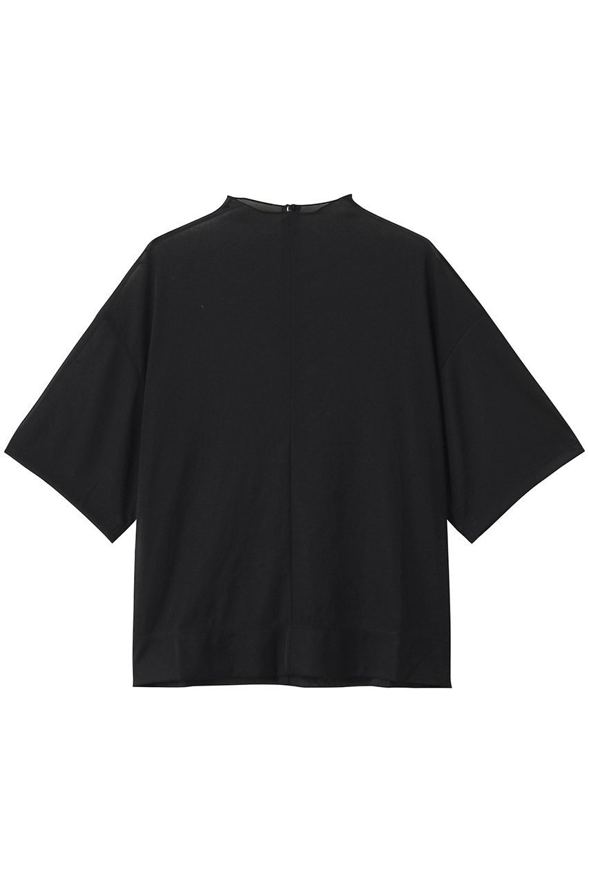 【エブール/ebure】の【8/15 0:00販売開始】【店舗限定】シアーストレッチ ボックスシルエットTブラウス インテリア・キッズ・メンズ・レディースファッション・服の通販 founy(ファニー) 　ファッション　Fashion　レディースファッション　Fashion for Women　トップス・カットソー　Cut & Sew Tops　シャツ・ブラウス・オフィスカジュアル　Elegant Blouses & Button-Ups　2025年　2025　2025-2026秋冬・A/W　Autumn/Winter 2025–26 AW25–26　インナー　Innerwear　ショート　Short, Short Length　スリーブ　Sleeve, Long Sleeve / Short Sleeve　ボックス　Boxy, Box Shape　エレガント 上品　Elegant　A/W・秋冬　Autumn/Winter　ブラック|ID: prp329100004632819 ipo3291000000033341776