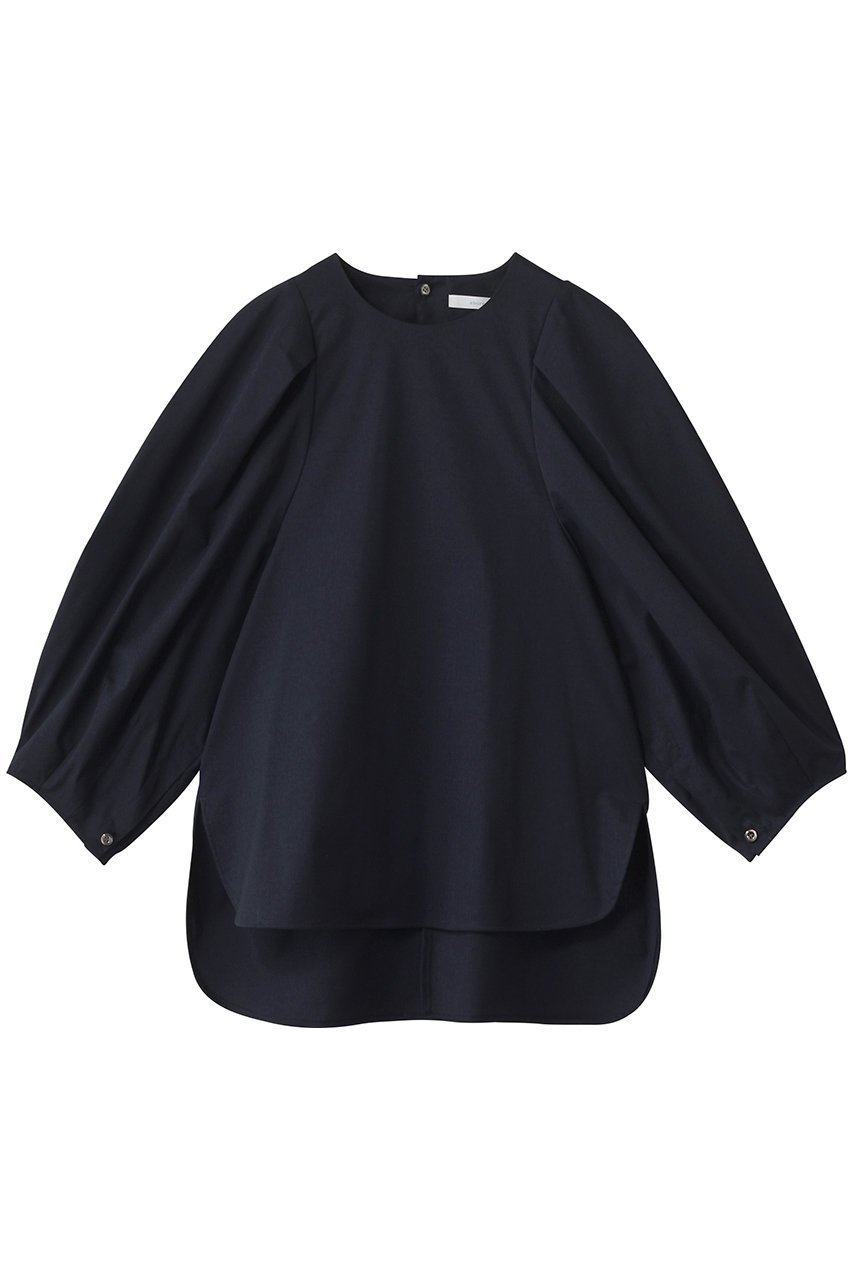 【エブール/ebure】の【8/15 0:00販売開始】【店舗限定】ハイパワーコットン ボリュームブラウス インテリア・キッズ・メンズ・レディースファッション・服の通販 founy(ファニー) 　ファッション　Fashion　レディースファッション　Fashion for Women　トップス・カットソー　Cut & Sew Tops　シャツ・ブラウス・オフィスカジュアル　Elegant Blouses & Button-Ups　2025年　2025　2025-2026秋冬・A/W　Autumn/Winter 2025–26 AW25–26　カフス　Cuff Design　ストレッチ　Stretch, Stretchy Fabric　スリーブ　Sleeve, Long Sleeve / Short Sleeve　バランス　Balance, Style Balance　ブロード　Broadcloth, Fine Cotton　ロング　Long, Long-Length　A/W・秋冬　Autumn/Winter　ネイビー|ID: prp329100004632820 ipo3291000000033341787