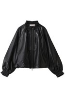 【マリリンムーン/MARILYN MOON】のソフトフェイクレザーブルゾン 人気、トレンドファッション・服の通販 founy(ファニー) ファッション Fashion レディースファッション Fashion for Women アウター Coat / Outerwear Collection レディースジャケット・軽アウター Jackets ブルゾンジャケット・スポーティアウター Blouson Jackets 2025年 2025 2025-2026秋冬・A/W Autumn/Winter 2025–26 AW25–26 ギャザー Gathered, Ruffled シャーリング Shirring, Ruched ジャケット Jacket, Outerwear バルーン Balloon, Balloon Silhouette フリル Frill, Ruffle ブルゾン Blouson, Bomber Jacket ボトム Bottoms, Lower Wear モダン Modern, Contemporary 秋 Autumn A/W・秋冬 Autumn/Winter |ID:prp329100004632825