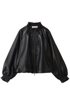 【マリリンムーン/MARILYN MOON】のソフトフェイクレザーブルゾン 人気、トレンドファッション・服の通販 founy(ファニー) ファッション Fashion レディースファッション Fashion for Women アウター Coat / Outerwear Collection レディースジャケット・軽アウター Jackets ブルゾンジャケット・スポーティアウター Blouson Jackets 2025年 2025 2025-2026秋冬・A/W Autumn/Winter 2025–26 AW25–26 ギャザー Gathered, Ruffled シャーリング Shirring, Ruched ジャケット Jacket, Outerwear バルーン Balloon, Balloon Silhouette フリル Frill, Ruffle ブルゾン Blouson, Bomber Jacket ボトム Bottoms, Lower Wear モダン Modern, Contemporary 秋 Autumn A/W・秋冬 Autumn/Winter thumbnail ブラック|ID: prp329100004632825 ipo3291000000033341816