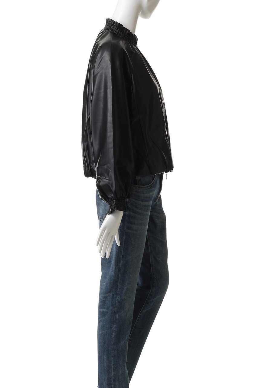 【マリリンムーン/MARILYN MOON】のソフトフェイクレザーブルゾン 人気、トレンドファッション・服の通販 founy(ファニー) 　ファッション　Fashion　レディースファッション　Fashion for Women　アウター　Coat / Outerwear Collection　レディースジャケット・軽アウター　Jackets　ブルゾンジャケット・スポーティアウター　Blouson Jackets　2025年　2025　2025-2026秋冬・A/W　Autumn/Winter 2025–26 AW25–26　ギャザー　Gathered, Ruffled　シャーリング　Shirring, Ruched　ジャケット　Jacket, Outerwear　バルーン　Balloon, Balloon Silhouette　フリル　Frill, Ruffle　ブルゾン　Blouson, Bomber Jacket　ボトム　Bottoms, Lower Wear　モダン　Modern, Contemporary　秋　Autumn　A/W・秋冬　Autumn/Winter　other-3|ID: prp329100004632825 ipo3291000000033341818