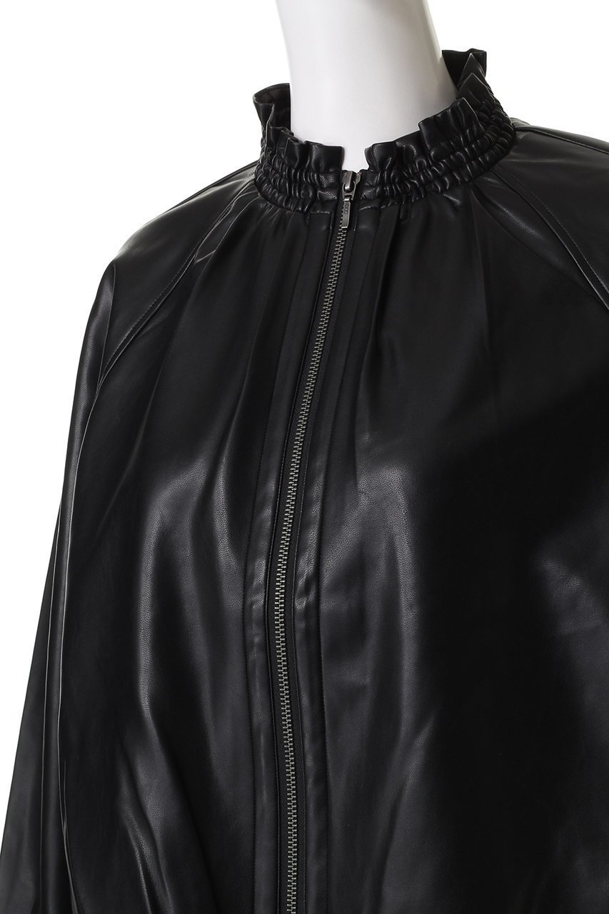 【マリリンムーン/MARILYN MOON】のソフトフェイクレザーブルゾン 人気、トレンドファッション・服の通販 founy(ファニー) ファッション Fashion レディースファッション Fashion for Women アウター Coat / Outerwear Collection レディースジャケット・軽アウター Jackets ブルゾンジャケット・スポーティアウター Blouson Jackets ギャザー Gathered, Ruffled シャーリング Shirring, Ruched ジャケット Jacket, Outerwear バルーン Balloon, Balloon Silhouette フリル Frill, Ruffle ブルゾン Blouson, Bomber Jacket ボトム Bottoms, Lower Wear モダン Modern, Contemporary 秋 Autumn other-5|ID: prp329100004632825 ipo3291000000035562470