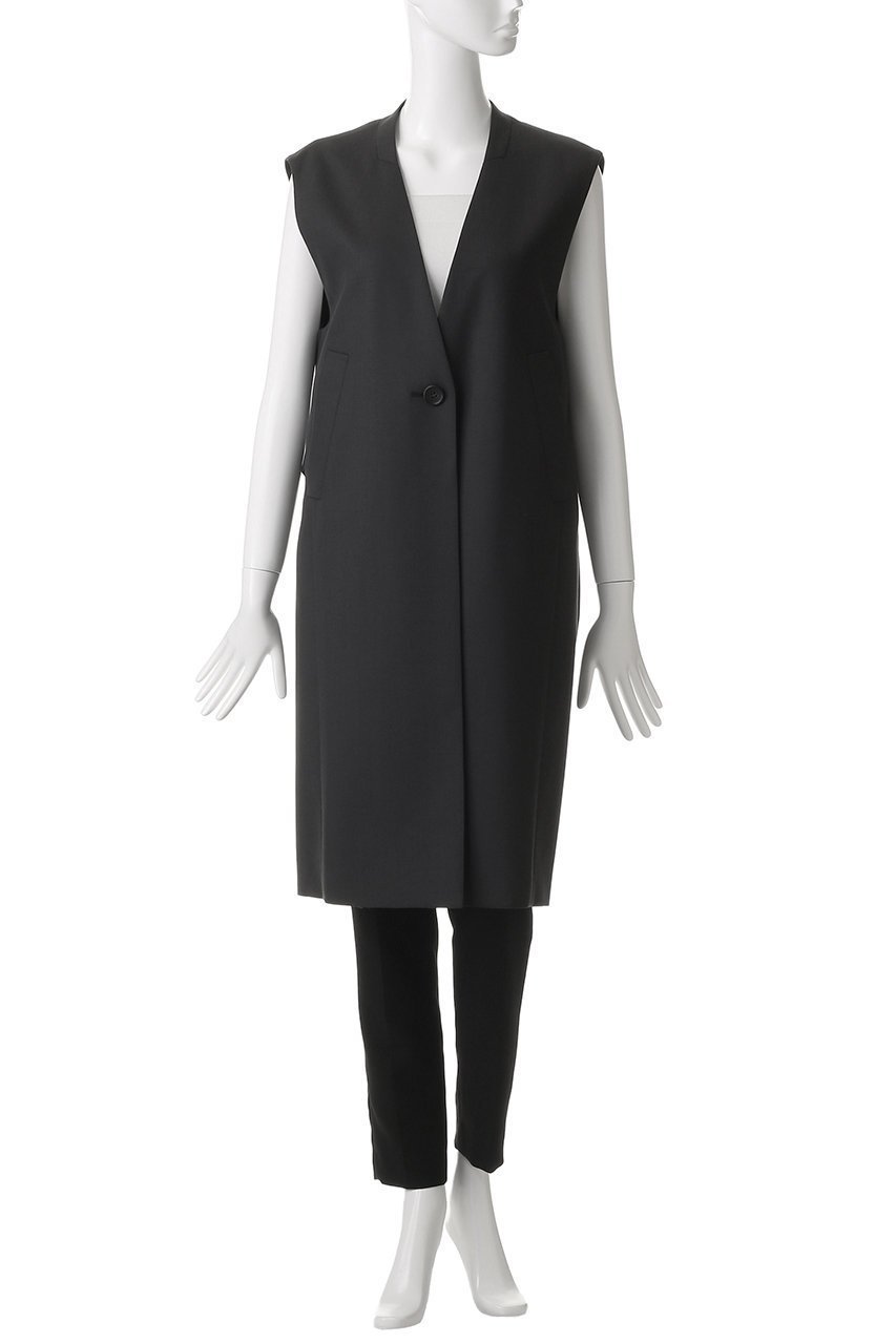 【エブール/ebure】の【店舗限定】ハイカウントオックスウール ロングジレ 人気、トレンドファッション・服の通販 founy(ファニー) 　ファッション　Fashion　レディースファッション　Fashion for Women　アウター　Coat / Outerwear Collection　レディースジャケット・軽アウター　Jackets　カッティング　Cutting Detail　ジャケット　Jacket, Outerwear　センター　Center, Center Line　ベスト　Vest, Waistcoat　ボックス　Boxy, Box Shape　マニッシュ　Mannish, Boyish　再入荷　Restock / Back in Stock　other-2|ID: prp329100004632831 ipo3291000000035321316