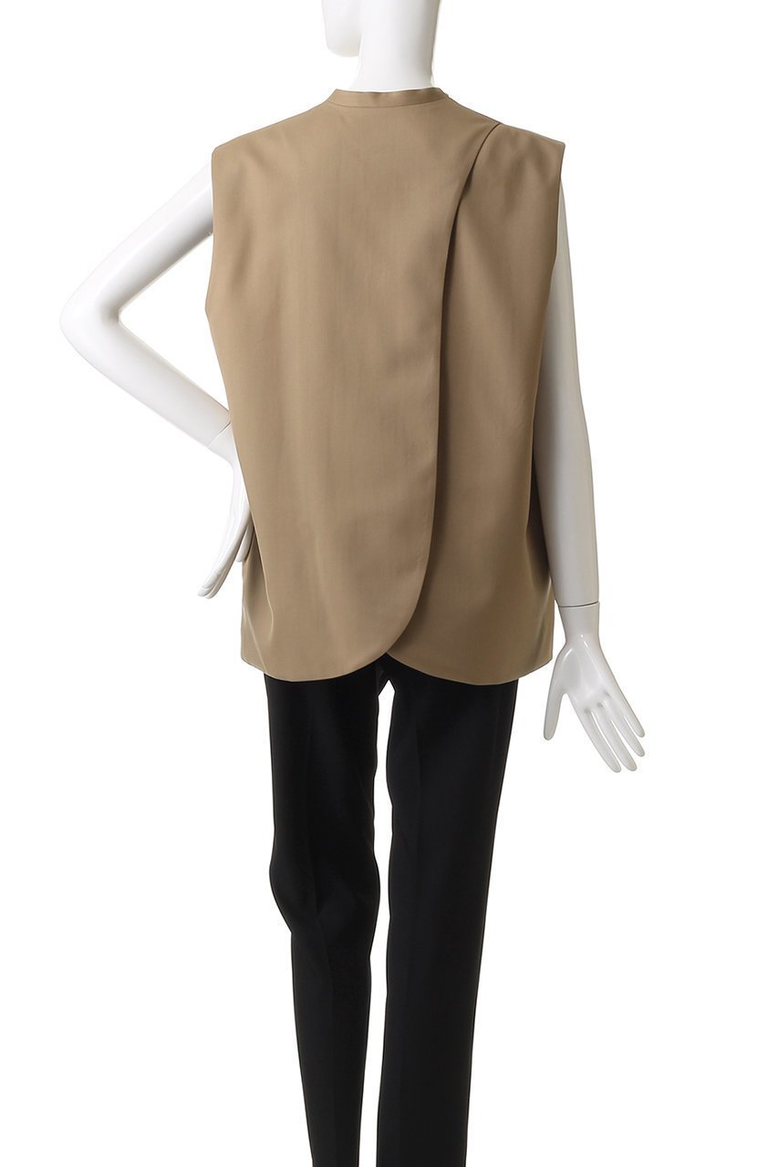 【デパリエ/DEPAREILLE】のウールギャバジンジレ 人気、トレンドファッション・服の通販 founy(ファニー) 　ファッション　Fashion　レディースファッション　Fashion for Women　アウター　Coat / Outerwear Collection　レディースジャケット・軽アウター　Jackets　おすすめ　Recommended / Our Picks　ジャケット　Jacket, Outerwear　ベスト　Vest, Waistcoat　ワイド　Wide, Wide Fit　エレガント 上品　Elegant　other-4|ID: prp329100004632833 ipo3291000000035610686