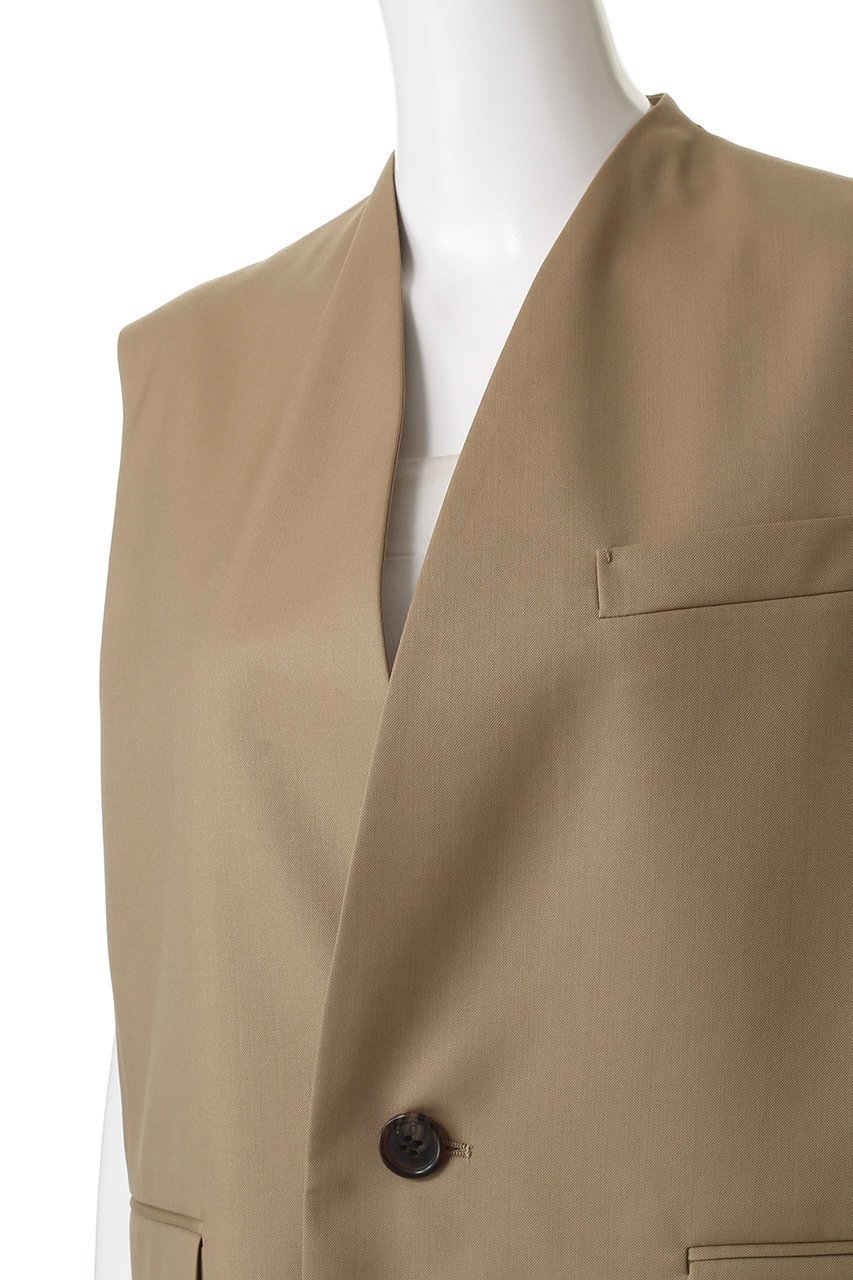 【デパリエ/DEPAREILLE】のウールギャバジンジレ 人気、トレンドファッション・服の通販 founy(ファニー) 　ファッション　Fashion　レディースファッション　Fashion for Women　アウター　Coat / Outerwear Collection　レディースジャケット・軽アウター　Jackets　おすすめ　Recommended / Our Picks　ジャケット　Jacket, Outerwear　ベスト　Vest, Waistcoat　ワイド　Wide, Wide Fit　エレガント 上品　Elegant　other-5|ID: prp329100004632833 ipo3291000000035610687