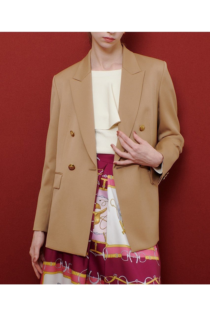 【アルアバイル/allureville】の【LOULOU WILLOUGHBY】ウールチノダブルジャケット 人気、トレンドファッション・服の通販 founy(ファニー) 　ファッション　Fashion　レディースファッション　Fashion for Women　アウター　Coat / Outerwear Collection　レディースジャケット・軽アウター　Jackets　2025年　2025　2025-2026秋冬・A/W　Autumn/Winter 2025–26 AW25–26　シェイプ　Shape, Slim Fit　ジャケット　Jacket, Outerwear　ダブル　Double, Double-Breasted　パターン　Pattern, Design Print　フェミニン　Feminine, Girly　ベーシック　Basic, Essential　マニッシュ　Mannish, Boyish　今季　This Season, Current Season　A/W・秋冬　Autumn/Winter　 other-1|ID: prp329100004632835 ipo3291000000033341884