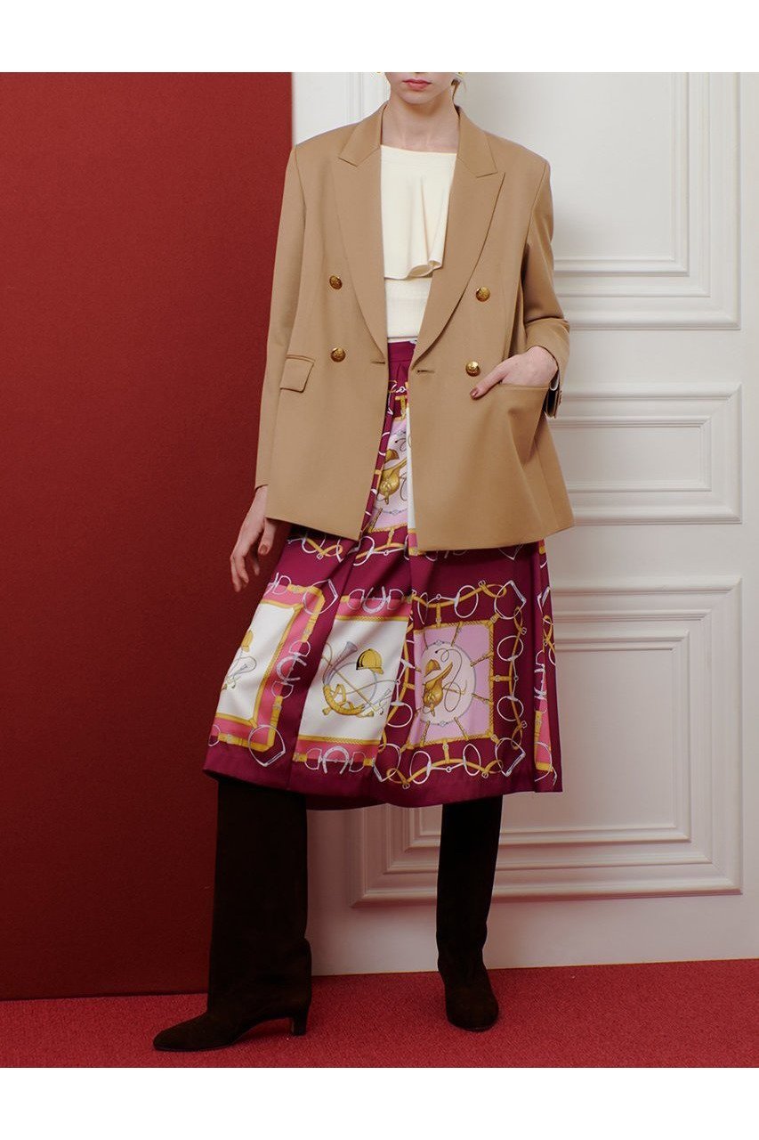 【アルアバイル/allureville】の【LOULOU WILLOUGHBY】ウールチノダブルジャケット 人気、トレンドファッション・服の通販 founy(ファニー) 　ファッション　Fashion　レディースファッション　Fashion for Women　アウター　Coat / Outerwear Collection　レディースジャケット・軽アウター　Jackets　2025年　2025　2025-2026秋冬・A/W　Autumn/Winter 2025–26 AW25–26　シェイプ　Shape, Slim Fit　ジャケット　Jacket, Outerwear　ダブル　Double, Double-Breasted　パターン　Pattern, Design Print　フェミニン　Feminine, Girly　ベーシック　Basic, Essential　マニッシュ　Mannish, Boyish　今季　This Season, Current Season　A/W・秋冬　Autumn/Winter　other-2|ID: prp329100004632835 ipo3291000000033341888