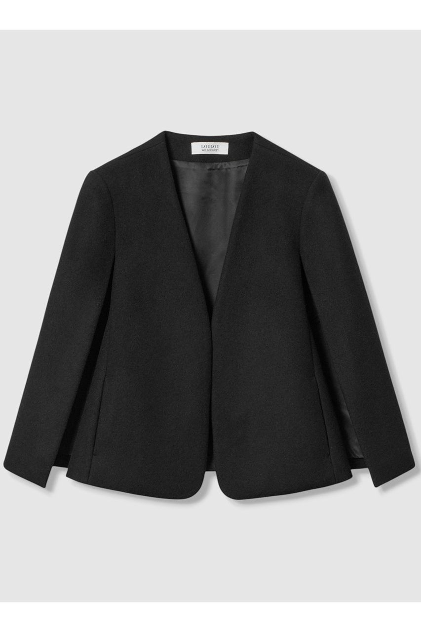 【アルアバイル/allureville】の【LOULOU WILLOUGHBY】ビーバーケープジャケット インテリア・キッズ・メンズ・レディースファッション・服の通販 founy(ファニー) 　ファッション　Fashion　レディースファッション　Fashion for Women　アウター　Coat / Outerwear Collection　レディースジャケット・軽アウター　Jackets　ジャケット　Jacket, Outerwear　定番　Standard, Basic Item　防寒　Cold Protection, Winter-Ready　ブラック|ID: prp329100004632837 ipo3291000000035562500