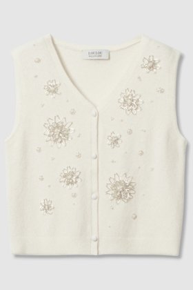【アルアバイル/allureville】 【LOULOU WILLOUGHBY】ビーズフラワージレ人気、トレンドファッション・服の通販 founy(ファニー) ファッション Fashion レディースファッション Fashion for Women トップス・カットソー Cut & Sew Tops ニット Knit Tops & Sweaters カーディガン・羽織り Layered Style Cardigans ベスト&ジレ / 重ね着スタイル Vests & Gilets 2025年 2025 2025-2026秋冬・A/W Autumn/Winter 2025–26 AW25–26 アンサンブル Ensemble Set カーディガン Cardigan, Knitwear ビジュー Bijou, Jewel-like Accent モチーフ Motif, Design Theme A/W・秋冬 Autumn/Winter |ID:prp329100004632840