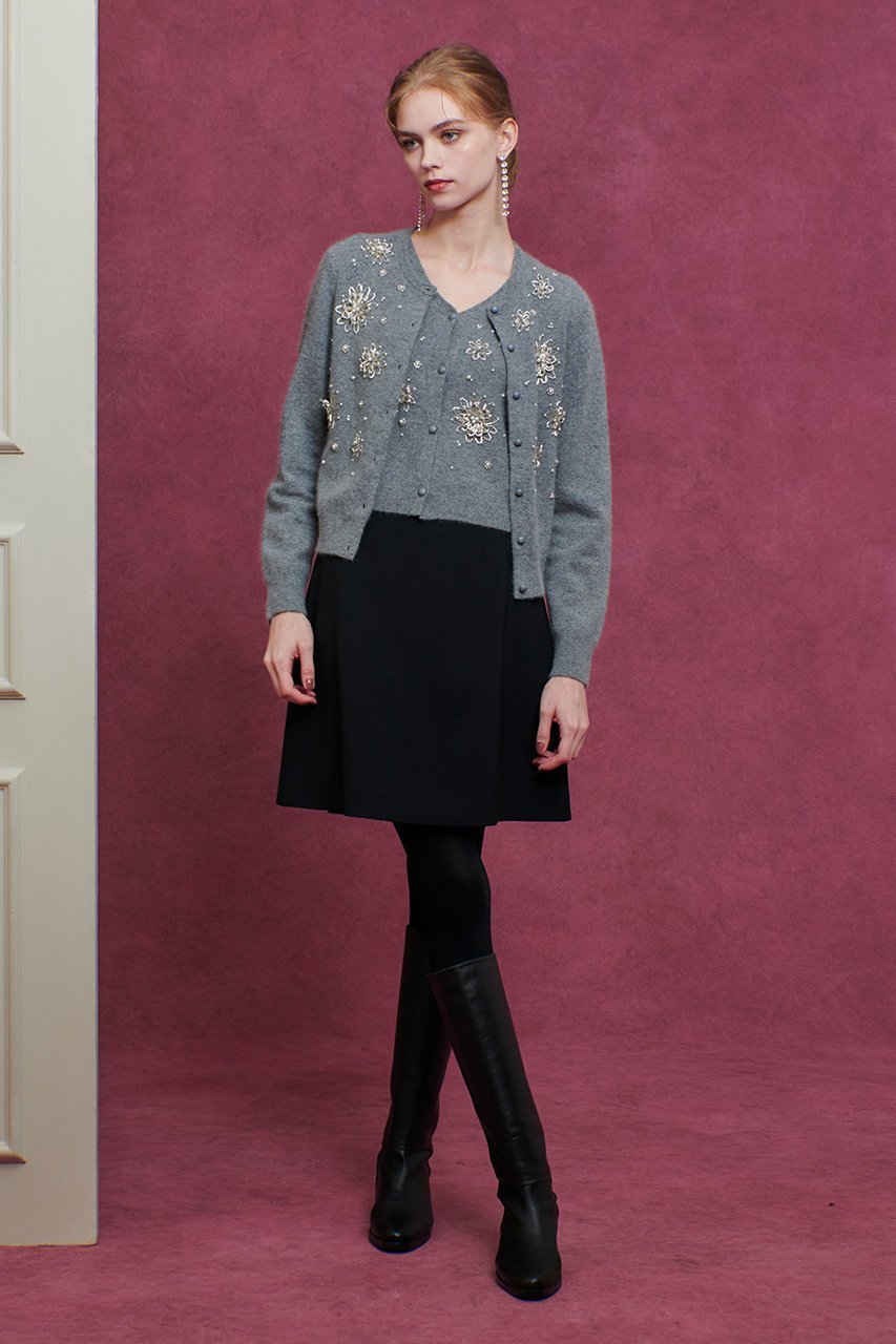 【アルアバイル/allureville】の【LOULOU WILLOUGHBY】ビーズフラワーカーディガン 人気、トレンドファッション・服の通販 founy(ファニー) 　ファッション　Fashion　レディースファッション　Fashion for Women　トップス・カットソー　Cut & Sew Tops　ニット　Knit Tops & Sweaters　カーディガン・羽織り　Layered Style Cardigans　アンサンブル　Ensemble Set　カーディガン　Cardigan, Knitwear　キャミソール　Camisole, Spaghetti Strap Top　モチーフ　Motif, Design Theme　other-8|ID: prp329100004632841 ipo3291000000034241807