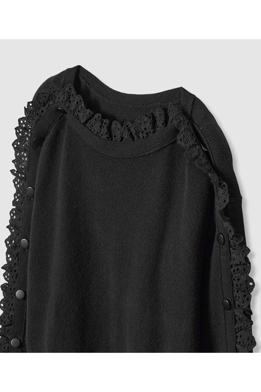 【アルアバイル/allureville】の【LOULOU WILLOUGHBY】ショルダーレース釦プルオーバー 人気、トレンドファッション・服の通販 founy(ファニー) 　ファッション　Fashion　レディースファッション　Fashion for Women　トップス・カットソー　Cut & Sew Tops　ニット　Knit Tops & Sweaters　カジュアルプルオーバー・ニットトップス　Pullovers & Knit Tops / Casual Pullovers　2025年　2025　2025-2026秋冬・A/W　Autumn/Winter 2025–26 AW25–26　ショルダー　Shoulder, Shoulder Strap　スリット　Slit, Slit Detail　トリミング　Trimming, Decorative Edge　レース　Lace, Lace Fabric　A/W・秋冬　Autumn/Winter　other-3|ID: prp329100004632843 ipo3291000000033341955