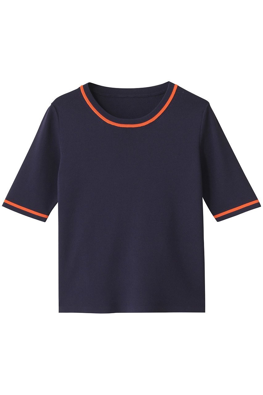 【アルアバイル/allureville】の総針コンパクトクルーNC プルオーバー インテリア・キッズ・メンズ・レディースファッション・服の通販 founy(ファニー) 　ファッション　Fashion　レディースファッション　Fashion for Women　トップス・カットソー　Cut & Sew Tops　ニット　Knit Tops & Sweaters　カジュアルプルオーバー・ニットトップス　Pullovers & Knit Tops / Casual Pullovers　2025年　2025　2025-2026秋冬・A/W　Autumn/Winter 2025–26 AW25–26　コンパクト　Compact, Small Size　デニム　Denim, Jeans Material　フィット　Fit, Slim Fit　フレア　Flare, Flared　A/W・秋冬　Autumn/Winter　ネイビー|ID: prp329100004632845 ipo3291000000033341967