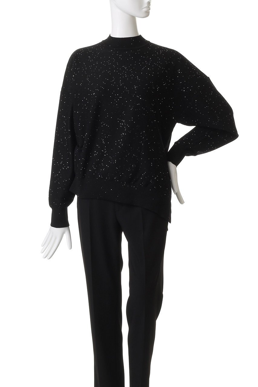 【ドメル/DOMELLE】のスパンコール リブ セーター 人気、トレンドファッション・服の通販 founy(ファニー) 　ファッション　Fashion　レディースファッション　Fashion for Women　トップス・カットソー　Cut & Sew Tops　ニット　Knit Tops & Sweaters　カジュアルプルオーバー・ニットトップス　Pullovers & Knit Tops / Casual Pullovers　アシンメトリー　Asymmetrical Style　クール　Cool, Chic　シンプル　Simple, Minimal　スウェット / スエット　Sweatshirt, Sweatwear　ストレッチ　Stretch, Stretchy Fabric　スパンコール　Sequins, Sequin Embellishment　セーター　Sweater, Knitwear　other-2|ID: prp329100004632847 ipo3291000000036084744