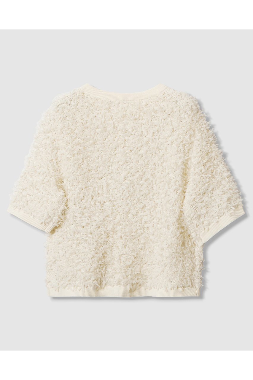 【アナイ/ANAYI】のチュールツイードプルオーバー 人気、トレンドファッション・服の通販 founy(ファニー) 　ファッション　Fashion　レディースファッション　Fashion for Women　トップス・カットソー　Cut & Sew Tops　ニット　Knit Tops & Sweaters　カジュアルプルオーバー・ニットトップス　Pullovers & Knit Tops / Casual Pullovers　2025年　2025　2025-2026秋冬・A/W　Autumn/Winter 2025–26 AW25–26　グラデーション　Gradient, Ombre　チュール　Tulip, Tulip Motif　メタル　Metal, Metal Parts　半袖　Short Sleeve, Half Sleeve　A/W・秋冬　Autumn/Winter　 other-1|ID: prp329100004632849 ipo3291000000033341985
