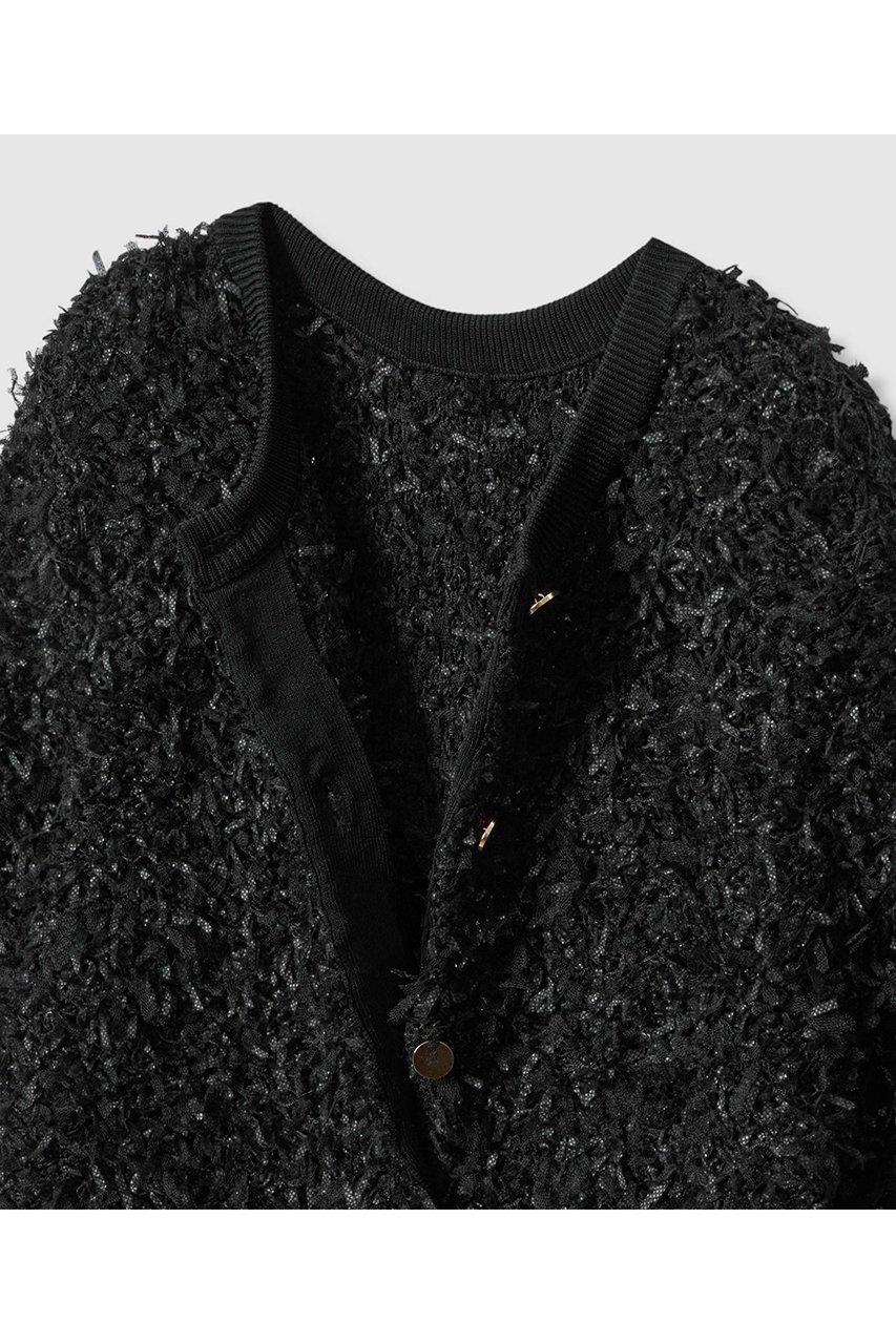 【アナイ/ANAYI】のチュールツイードプルオーバー 人気、トレンドファッション・服の通販 founy(ファニー) 　ファッション　Fashion　レディースファッション　Fashion for Women　トップス・カットソー　Cut & Sew Tops　ニット　Knit Tops & Sweaters　カジュアルプルオーバー・ニットトップス　Pullovers & Knit Tops / Casual Pullovers　2025年　2025　2025-2026秋冬・A/W　Autumn/Winter 2025–26 AW25–26　グラデーション　Gradient, Ombre　チュール　Tulip, Tulip Motif　メタル　Metal, Metal Parts　半袖　Short Sleeve, Half Sleeve　A/W・秋冬　Autumn/Winter　other-3|ID: prp329100004632849 ipo3291000000033341991