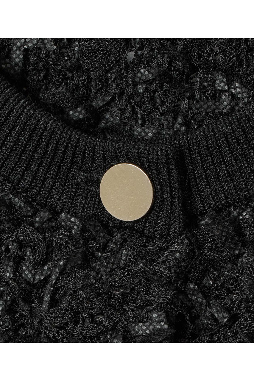 【アナイ/ANAYI】のチュールツイードプルオーバー 人気、トレンドファッション・服の通販 founy(ファニー) 　ファッション　Fashion　レディースファッション　Fashion for Women　トップス・カットソー　Cut & Sew Tops　ニット　Knit Tops & Sweaters　カジュアルプルオーバー・ニットトップス　Pullovers & Knit Tops / Casual Pullovers　2025年　2025　2025-2026秋冬・A/W　Autumn/Winter 2025–26 AW25–26　グラデーション　Gradient, Ombre　チュール　Tulip, Tulip Motif　メタル　Metal, Metal Parts　半袖　Short Sleeve, Half Sleeve　A/W・秋冬　Autumn/Winter　other-5|ID: prp329100004632849 ipo3291000000033341996