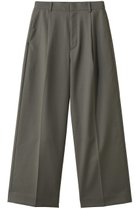 【エブール/ebure】の【店舗限定】ハイカウントオックスウール ワイドパンツ カーキ|ID: prp329100004632852 ipo3291000000035321343