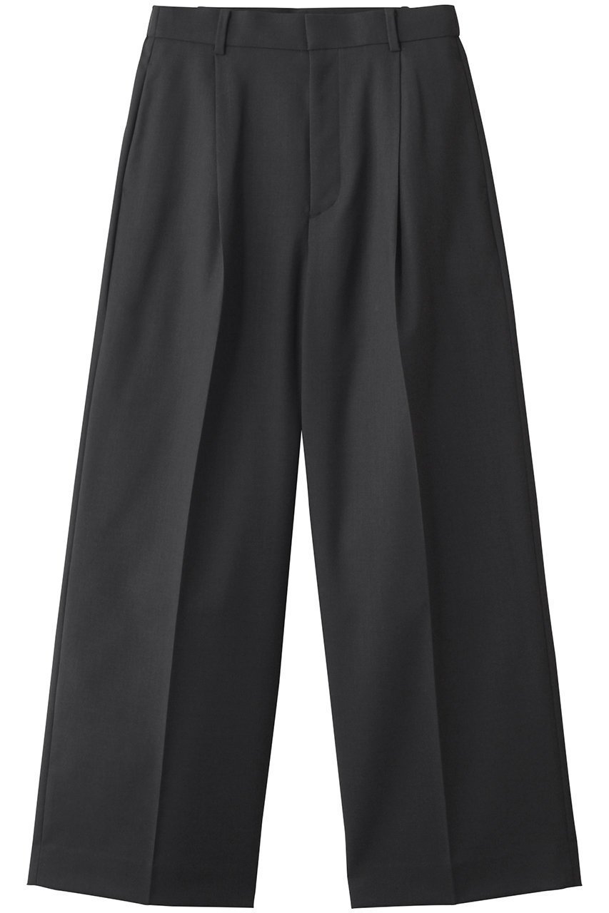 【エブール/ebure】の【店舗限定】ハイカウントオックスウール ワイドパンツ インテリア・キッズ・メンズ・レディースファッション・服の通販 founy(ファニー) 　ファッション　Fashion　レディースファッション　Fashion for Women　パンツ　Pants & Trousers　スラックス　Slacks, Dress Pants　ワイド　Wide, Wide Fit　チャコールグレー|ID: prp329100004632852 ipo3291000000035321344