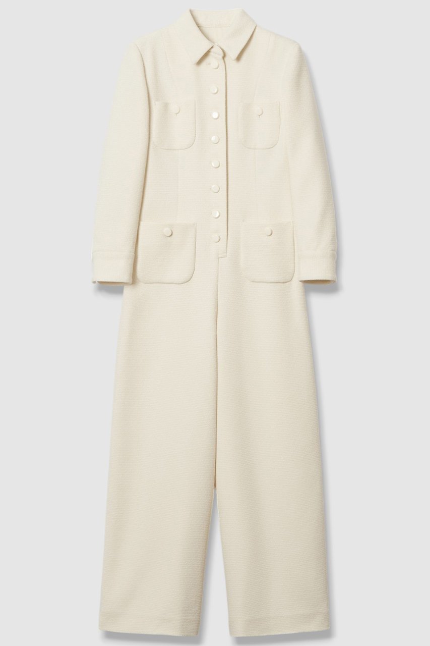 【アルアバイル/allureville】の【LOULOU WILLOUGHBY】ツイードオールインワン インテリア・キッズ・メンズ・レディースファッション・服の通販 founy(ファニー) 　ファッション　Fashion　レディースファッション　Fashion for Women　パンツ　Pants & Trousers　ストレート　Straight, Straight Cut　ツイード／ツィード　Choker, Choker Necklace　ツイード　Twill, Twill Weave　トレンド　Trend, Trending Now　バランス　Balance, Style Balance　ポケット　Pocket, Pocket Detail　ワイド　Wide, Wide Fit　オフホワイト|ID: prp329100004632855 ipo3291000000035562543