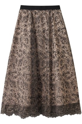 【アナイ/ANAYI】 レースフラワーチュールギャザースカート人気、トレンドファッション・服の通販 founy(ファニー) ファッション Fashion レディースファッション Fashion for Women スカート Skirts ロングスカート Long Skirts / Maxi & Midi Skirts エレガント 上品 Elegant シンプル Simple, Minimal スカラップ Scallop, Scalloped Edge チュール Tulip, Tulip Motif フレア Flare, Flared レース Lace, Lace Fabric ロング Long, Long-Length |ID:prp329100004632880