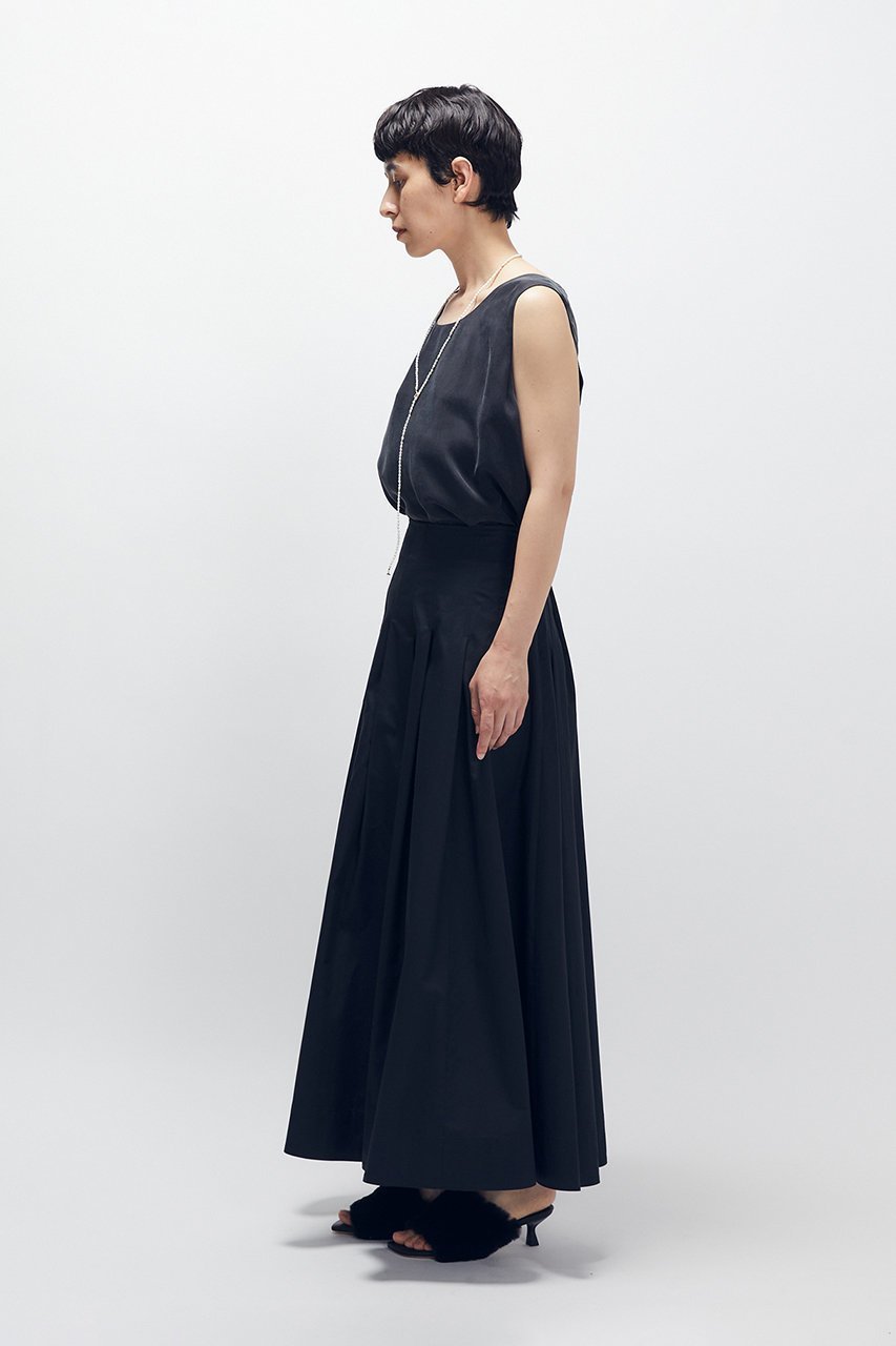 【プルミエ アロンディスモン/1er Arrondissement】のタイプライタータックスカート 人気、トレンドファッション・服の通販 founy(ファニー) 　ファッション　Fashion　レディースファッション　Fashion for Women　スカート　Skirts　ロングスカート　Long Skirts / Maxi & Midi Skirts　エレガント 上品　Elegant　タイプライター　Typewriter Fabric, Crisp Cotton　バランス　Balance, Style Balance　フレア　Flare, Flared　ロング　Long, Long-Length　other-7|ID: prp329100004632881 ipo3291000000033576714