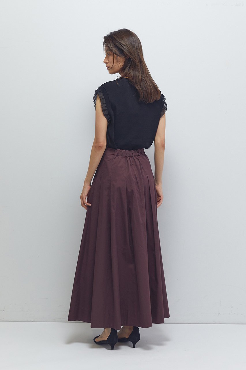 【プルミエ アロンディスモン/1er Arrondissement】のタイプライタータックスカート 人気、トレンドファッション・服の通販 founy(ファニー) 　ファッション　Fashion　レディースファッション　Fashion for Women　スカート　Skirts　ロングスカート　Long Skirts / Maxi & Midi Skirts　エレガント 上品　Elegant　タイプライター　Typewriter Fabric, Crisp Cotton　バランス　Balance, Style Balance　フレア　Flare, Flared　ロング　Long, Long-Length　再入荷　Restock / Back in Stock　other-8|ID: prp329100004632881 ipo3291000000035631057