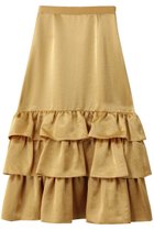 【アルアバイル/allureville】の【LOULOU WILLOUGHBY】トリアセサテンティアードスカート マスタード|ID: prp329100004632883 ipo3291000000034168453