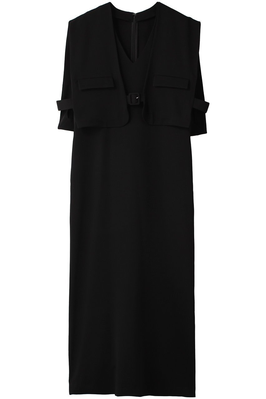 【リムアーク/RIM.ARK】のVest set manish dress/ドレス・ワンピース インテリア・キッズ・メンズ・レディースファッション・服の通販 founy(ファニー) 　ファッション　Fashion　レディースファッション　Fashion for Women　アウター　Coat / Outerwear Collection　ワンピース　Dresses　フォーマル・パーティードレス・結婚式用ドレス　Elegant & Casual Dresses　チュニック　Tunic Tops & Dresses　スタイリッシュ　Stylish, Fashionable　チュニック　Tunic, Long Top　ドレス　Dress, One-Piece　フォーマル　Formal, Dressy　ベスト　Vest, Waistcoat　モチーフ　Motif, Design Theme　ロング　Long, Long-Length　ブラック|ID: prp329100004633584 ipo3291000000033356130