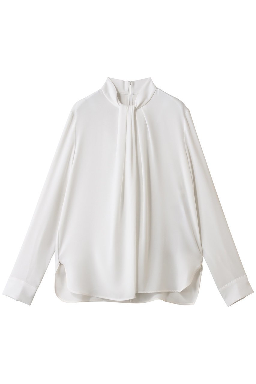 【ベイジ,/BEIGE,】のANITA(アニータ)/ブラウス インテリア・キッズ・メンズ・レディースファッション・服の通販 founy(ファニー) 　ファッション　Fashion　レディースファッション　Fashion for Women　トップス・カットソー　Cut & Sew Tops　シャツ・ブラウス・オフィスカジュアル　Elegant Blouses & Button-Ups　2025年　2025　2025-2026秋冬・A/W　Autumn/Winter 2025–26 AW25–26　サテン　Satin, Glossy Fabric　ジャケット　Jacket, Outerwear　スリーブ　Sleeve, Long Sleeve / Short Sleeve　ドレープ　Drape, Draping Fabric　ロング　Long, Long-Length　A/W・秋冬　Autumn/Winter　White|ID: prp329100004633585 ipo3291000000033356139