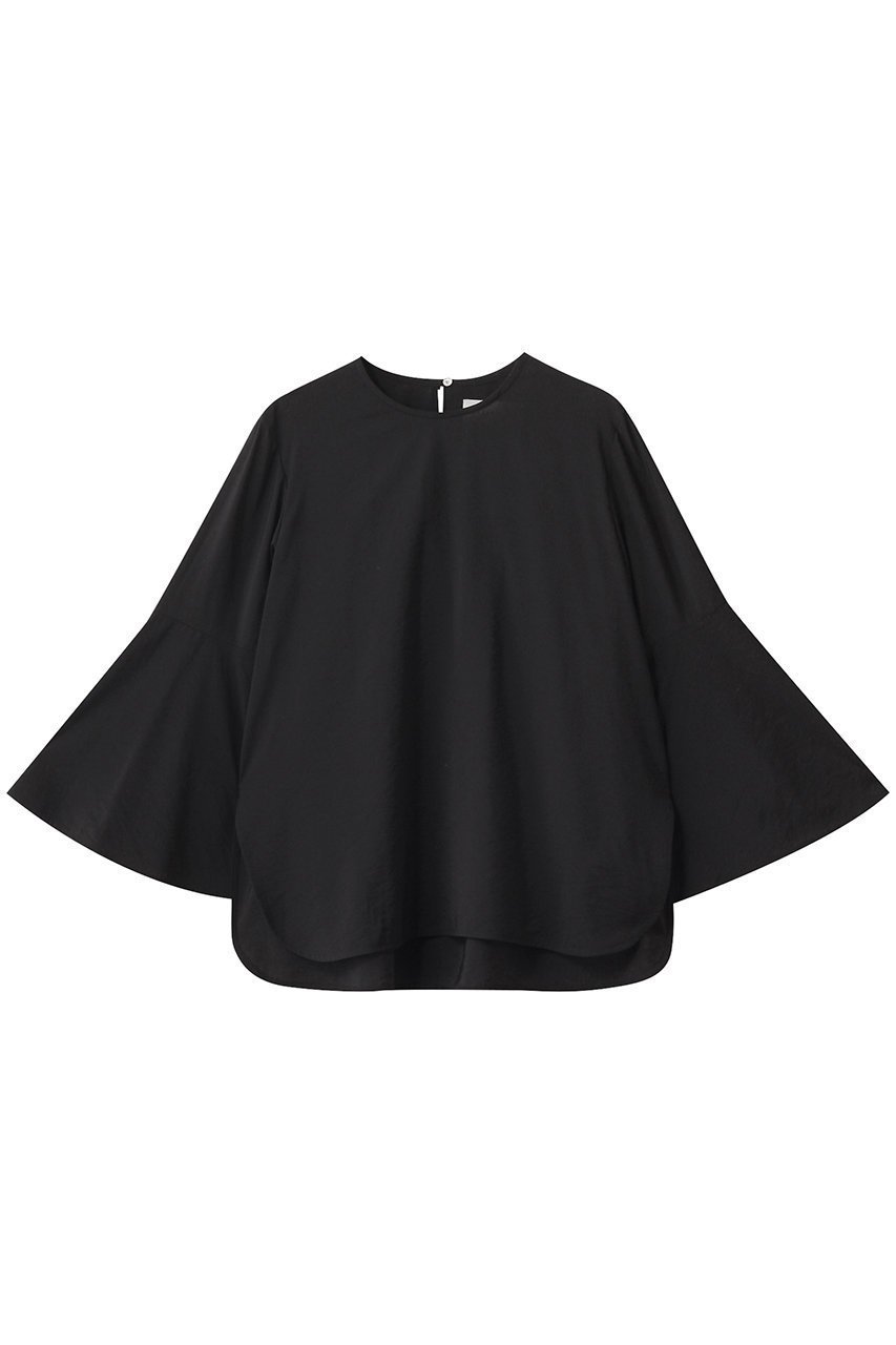 【デパリエ/DEPAREILLE】のシルクフレアスリーブブラウス インテリア・キッズ・メンズ・レディースファッション・服の通販 founy(ファニー) 　ファッション　Fashion　レディースファッション　Fashion for Women　トップス・カットソー　Cut & Sew Tops　シャツ・ブラウス・オフィスカジュアル　Elegant Blouses & Button-Ups　2025年　2025　2025-2026秋冬・A/W　Autumn/Winter 2025–26 AW25–26　なめらか　Smooth, Silky Texture　ギャザー　Gathered, Ruffled　シルク　Silk, 100% Silk　シンプル　Simple, Minimal　スリット　Slit, Slit Detail　スリーブ　Sleeve, Long Sleeve / Short Sleeve　フレア　Flare, Flared　ロング　Long, Long-Length　エレガント 上品　Elegant　A/W・秋冬　Autumn/Winter　ブラック|ID: prp329100004633586 ipo3291000000033356146