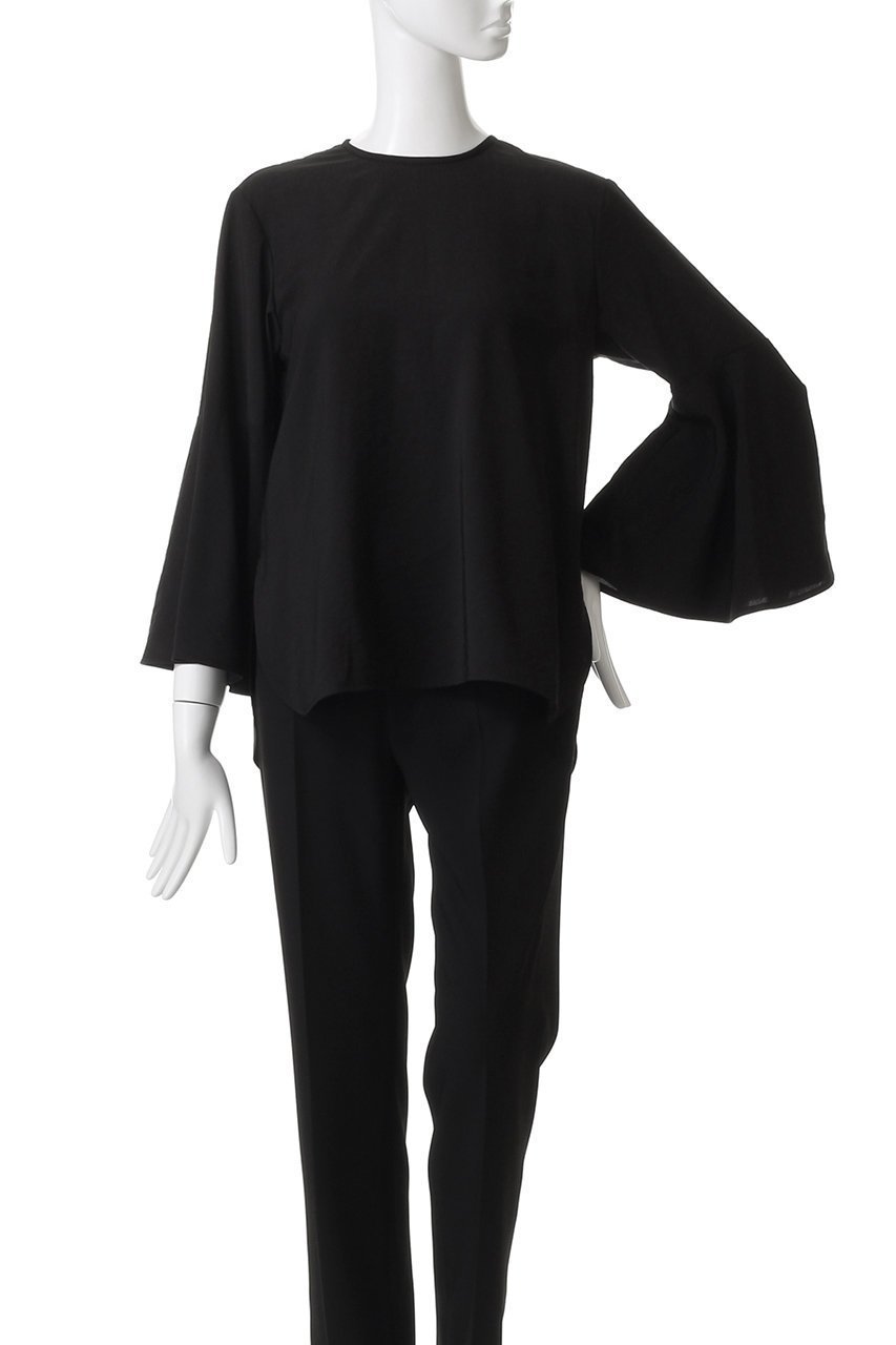 【デパリエ/DEPAREILLE】のシルクフレアスリーブブラウス 人気、トレンドファッション・服の通販 founy(ファニー) 　ファッション　Fashion　レディースファッション　Fashion for Women　トップス・カットソー　Cut & Sew Tops　シャツ・ブラウス・オフィスカジュアル　Elegant Blouses & Button-Ups　なめらか　Smooth, Silky Texture　ギャザー　Gathered, Ruffled　シルク　Silk, 100% Silk　シンプル　Simple, Minimal　スリット　Slit, Slit Detail　スリーブ　Sleeve, Long Sleeve / Short Sleeve　フレア　Flare, Flared　ロング　Long, Long-Length　エレガント 上品　Elegant　other-2|ID: prp329100004633586 ipo3291000000035644675