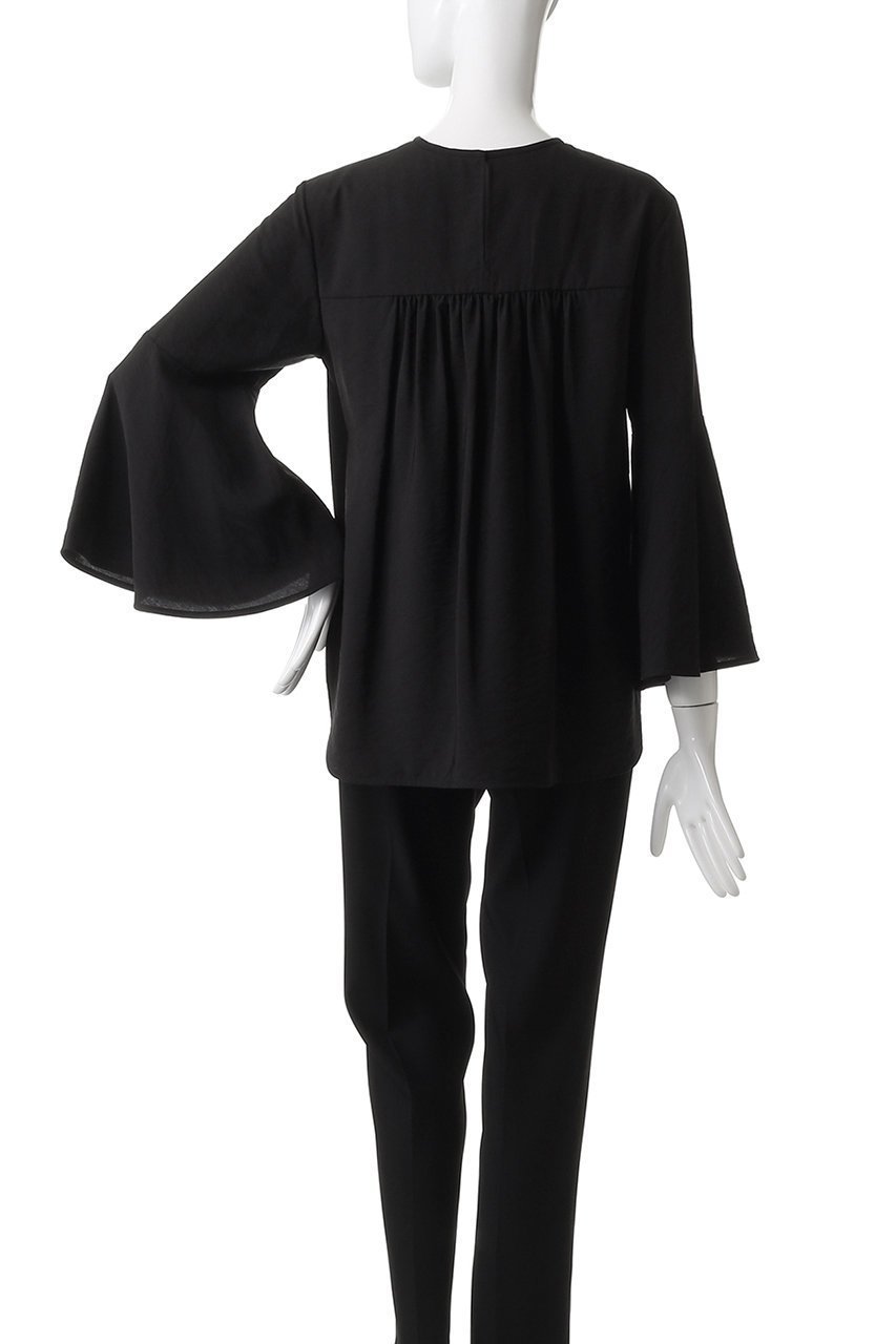 【デパリエ/DEPAREILLE】のシルクフレアスリーブブラウス 人気、トレンドファッション・服の通販 founy(ファニー) 　ファッション　Fashion　レディースファッション　Fashion for Women　トップス・カットソー　Cut & Sew Tops　シャツ・ブラウス・オフィスカジュアル　Elegant Blouses & Button-Ups　なめらか　Smooth, Silky Texture　ギャザー　Gathered, Ruffled　シルク　Silk, 100% Silk　シンプル　Simple, Minimal　スリット　Slit, Slit Detail　スリーブ　Sleeve, Long Sleeve / Short Sleeve　フレア　Flare, Flared　ロング　Long, Long-Length　エレガント 上品　Elegant　other-4|ID: prp329100004633586 ipo3291000000035644679