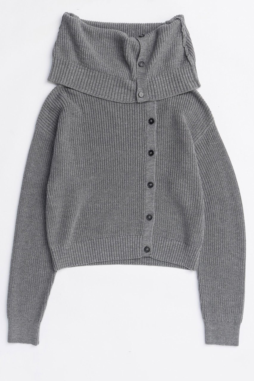 【メゾンスペシャル/MAISON SPECIAL】のMultiway Off Shoulder Knit Pullover/マルチウェイオフショルニットプルオーバー インテリア・キッズ・メンズ・レディースファッション・服の通販 founy(ファニー) 　ファッション　Fashion　レディースファッション　Fashion for Women　トップス・カットソー　Cut & Sew Tops　ニット　Knit Tops & Sweaters　カジュアルプルオーバー・ニットトップス　Pullovers & Knit Tops / Casual Pullovers　カーディガン　Cardigan, Knitwear　シンプル　Simple, Minimal　ストレート　Straight, Straight Cut　スリーブ　Sleeve, Long Sleeve / Short Sleeve　ハイネック　High Neck, Mock Neck　バランス　Balance, Style Balance　フロント　Front, Front Design　防寒　Cold Protection, Winter-Ready　メランジ　Melange, Mixed Yarn　リラックス　Relax, Relaxed Fit　A/W・秋冬　Autumn/Winter　2025年　2025　2025-2026秋冬・A/W　Autumn/Winter 2025–26 AW25–26　GRY(グレー)|ID: prp329100004633590 ipo3291000000033356181