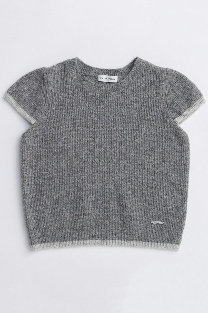 【メゾンスペシャル/MAISON SPECIAL】のCap Sleeve Knit Tops/キャップスリーブニットトップス インテリア・キッズ・メンズ・レディースファッション・服の通販 founy(ファニー) 　ファッション　Fashion　レディースファッション　Fashion for Women　トップス・カットソー　Cut & Sew Tops　ニット　Knit Tops & Sweaters　カジュアルプルオーバー・ニットトップス　Pullovers & Knit Tops / Casual Pullovers　2025年　2025　2025-2026秋冬・A/W　Autumn/Winter 2025–26 AW25–26　キャップ　Cap, Baseball Cap　コンパクト　Compact, Small Size　スリーブ　Sleeve, Long Sleeve / Short Sleeve　バランス　Balance, Style Balance　ベーシック　Basic, Essential　畦　Ribbed Knit　A/W・秋冬　Autumn/Winter　GRY(グレー)|ID: prp329100004633592 ipo3291000000033356193