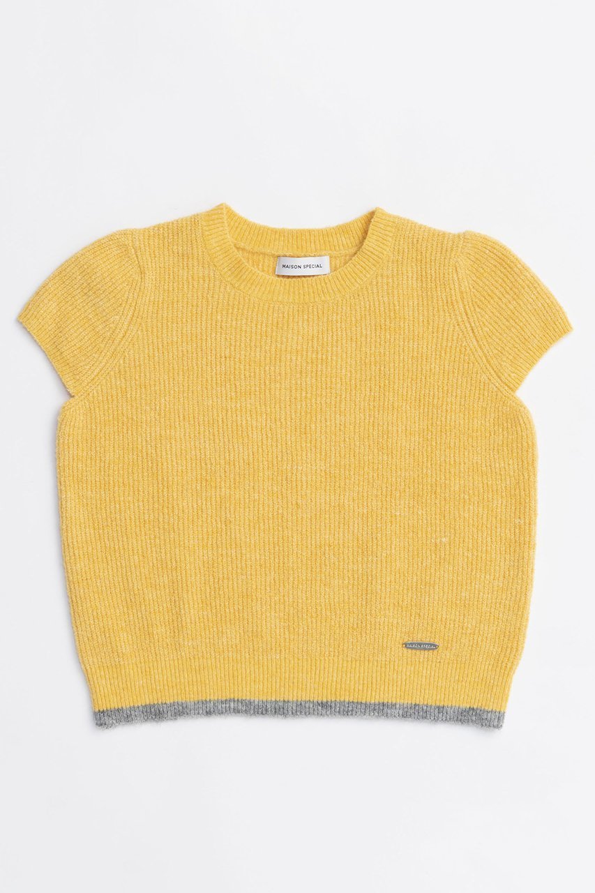 【メゾンスペシャル/MAISON SPECIAL】のCap Sleeve Knit Tops/キャップスリーブニットトップス インテリア・キッズ・メンズ・レディースファッション・服の通販 founy(ファニー) 　ファッション　Fashion　レディースファッション　Fashion for Women　トップス・カットソー　Cut & Sew Tops　ニット　Knit Tops & Sweaters　カジュアルプルオーバー・ニットトップス　Pullovers & Knit Tops / Casual Pullovers　2025年　2025　2025-2026秋冬・A/W　Autumn/Winter 2025–26 AW25–26　キャップ　Cap, Baseball Cap　コンパクト　Compact, Small Size　スリーブ　Sleeve, Long Sleeve / Short Sleeve　バランス　Balance, Style Balance　ベーシック　Basic, Essential　畦　Ribbed Knit　A/W・秋冬　Autumn/Winter　YEL(イエロー)|ID: prp329100004633592 ipo3291000000033356195