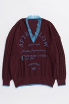 【メゾンスペシャル/MAISON SPECIAL】のPrinted Knit Tops/プリントニットトップス 人気、トレンドファッション・服の通販 founy(ファニー) ファッション Fashion レディースファッション Fashion for Women トップス・カットソー Cut & Sew Tops ニット Knit Tops & Sweaters カジュアルプルオーバー・ニットトップス Pullovers & Knit Tops / Casual Pullovers なめらか Smooth, Silky Texture フェミニン Feminine, Girly プリント Print, Printed Pattern ラバー Rubber, Rubber Sole レース Lace, Lace Fabric thumbnail BRD(ボルドー)|ID: prp329100004633594 ipo3291000000033356224