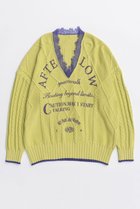 【メゾンスペシャル/MAISON SPECIAL】のPrinted Knit Tops/プリントニットトップス 人気、トレンドファッション・服の通販 founy(ファニー) ファッション Fashion レディースファッション Fashion for Women トップス・カットソー Cut & Sew Tops ニット Knit Tops & Sweaters カジュアルプルオーバー・ニットトップス Pullovers & Knit Tops / Casual Pullovers なめらか Smooth, Silky Texture フェミニン Feminine, Girly プリント Print, Printed Pattern ラバー Rubber, Rubber Sole レース Lace, Lace Fabric thumbnail LIME(ライム)|ID: prp329100004633594 ipo3291000000033356225