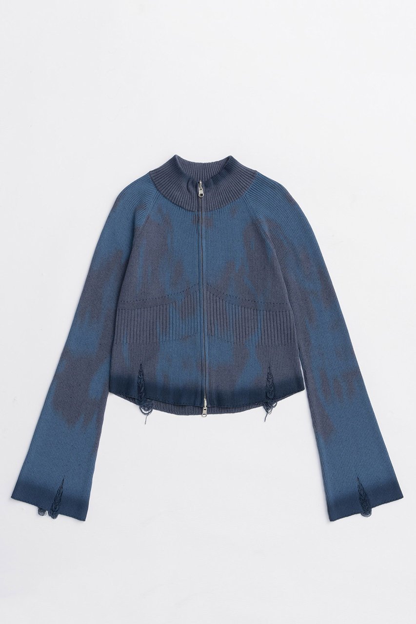 【メゾンスペシャル/MAISON SPECIAL】のReversible Pigment Zip Cardigan/リバシーブルピグメントジップカーディガン インテリア・キッズ・メンズ・レディースファッション・服の通販 founy(ファニー) 　ファッション　Fashion　レディースファッション　Fashion for Women　トップス・カットソー　Cut & Sew Tops　ニット　Knit Tops & Sweaters　カーディガン・羽織り　Layered Style Cardigans　カジュアルプルオーバー・ニットトップス　Pullovers & Knit Tops / Casual Pullovers　なめらか　Smooth, Silky Texture　テクスチャー　Texture, Textured Fabric　トレンド　Trend, Trending Now　リバーシブル　Reversible, Two-Sided　ロング　Long, Long-Length　BLU(ブルー)|ID: prp329100004633596 ipo3291000000033356238