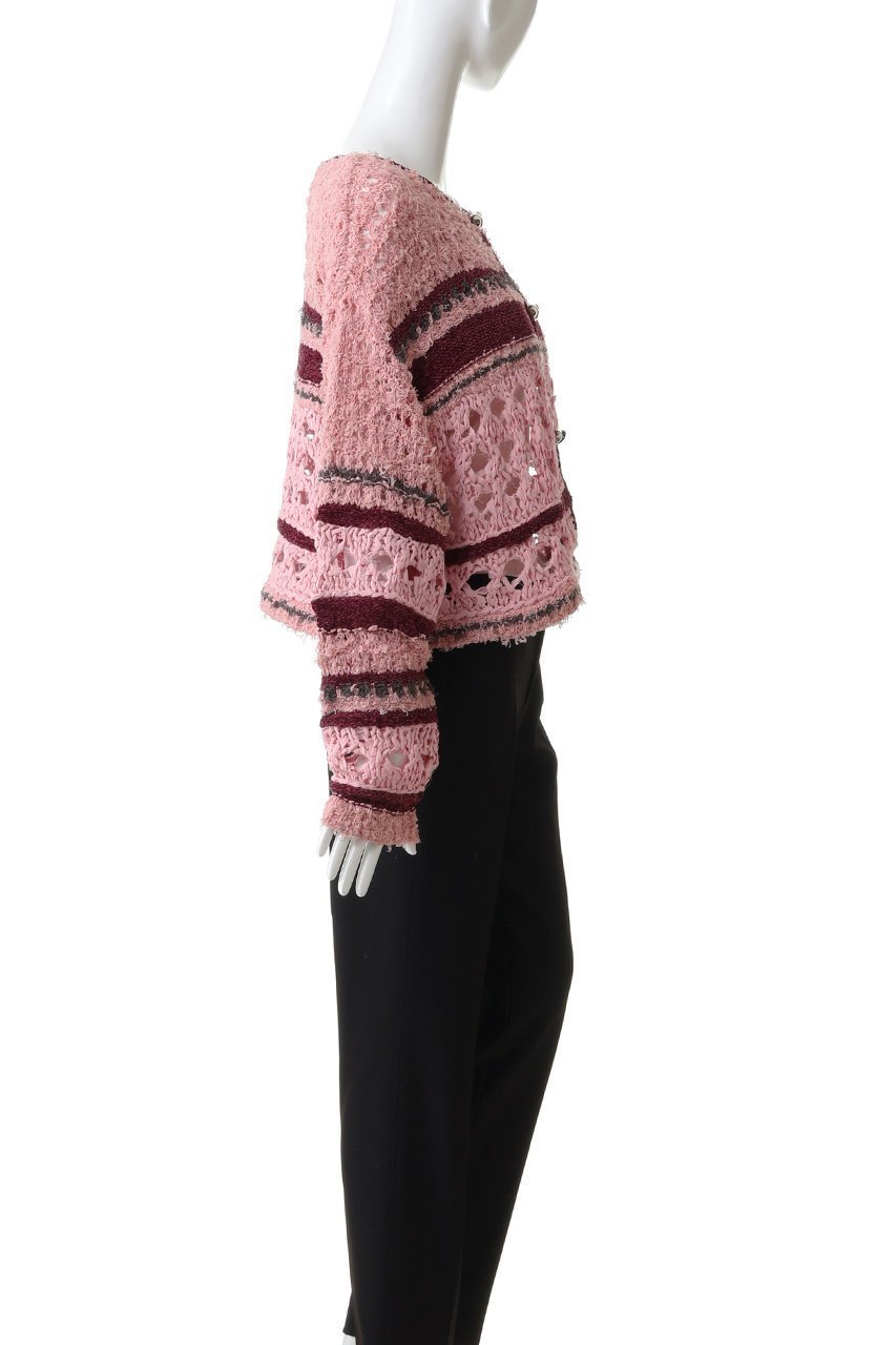 【メゾンスペシャル/MAISON SPECIAL】のHand-knitted Cardigan/ハンドカーディガン 人気、トレンドファッション・服の通販 founy(ファニー) 　ファッション　Fashion　レディースファッション　Fashion for Women　トップス・カットソー　Cut & Sew Tops　ニット　Knit Tops & Sweaters　カーディガン・羽織り　Layered Style Cardigans　おすすめ　Recommended / Our Picks　カーディガン　Cardigan, Knitwear　シンプル　Simple, Minimal　ドッキング　Docking, Mixed Material　ハンド　Hand, Handmade　メッシュ　Mesh, Net Fabric　再入荷　Restock / Back in Stock　手編み　Hand-Knitted, Handmade Knit　羽織　Haori, Light Jacket　other-3|ID: prp329100004633602 ipo3291000000035346033