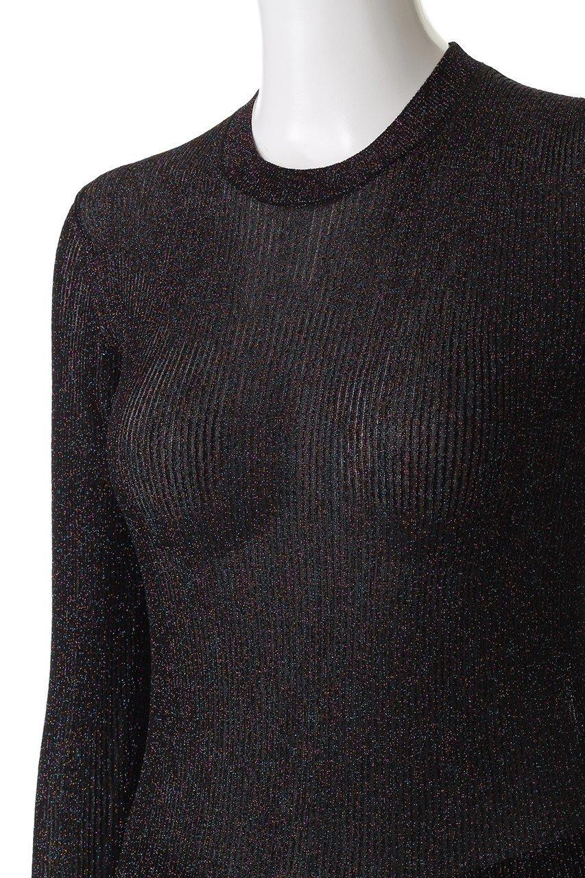 【デパリエ/DEPAREILLE】のラメリブクルーネックニット 人気、トレンドファッション・服の通販 founy(ファニー) 　ファッション　Fashion　レディースファッション　Fashion for Women　トップス・カットソー　Cut & Sew Tops　ニット　Knit Tops & Sweaters　カジュアルプルオーバー・ニットトップス　Pullovers & Knit Tops / Casual Pullovers　キャミ　Camisole, Cami Top　フィット　Fit, Slim Fit　other-5|ID: prp329100004633603 ipo3291000000035641200