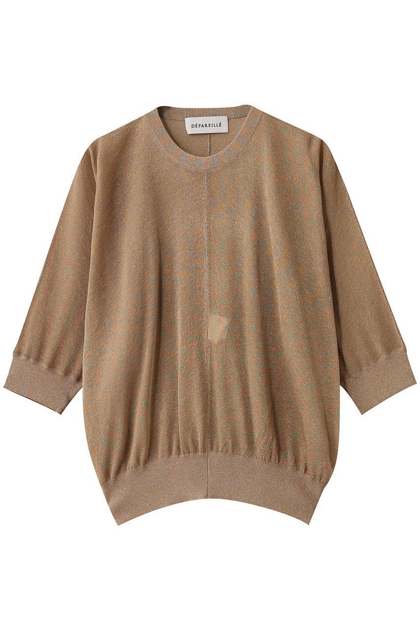 【デパリエ/DEPAREILLE】のラメドルマンクルーネックニット インテリア・キッズ・メンズ・レディースファッション・服の通販 founy(ファニー) 　ファッション　Fashion　レディースファッション　Fashion for Women　トップス・カットソー　Cut & Sew Tops　ニット　Knit Tops & Sweaters　カジュアルプルオーバー・ニットトップス　Pullovers & Knit Tops / Casual Pullovers　2025年　2025　2025-2026秋冬・A/W　Autumn/Winter 2025–26 AW25–26　エレガント 上品　Elegant　A/W・秋冬　Autumn/Winter　ベージュ|ID: prp329100004633604 ipo3291000000033356347